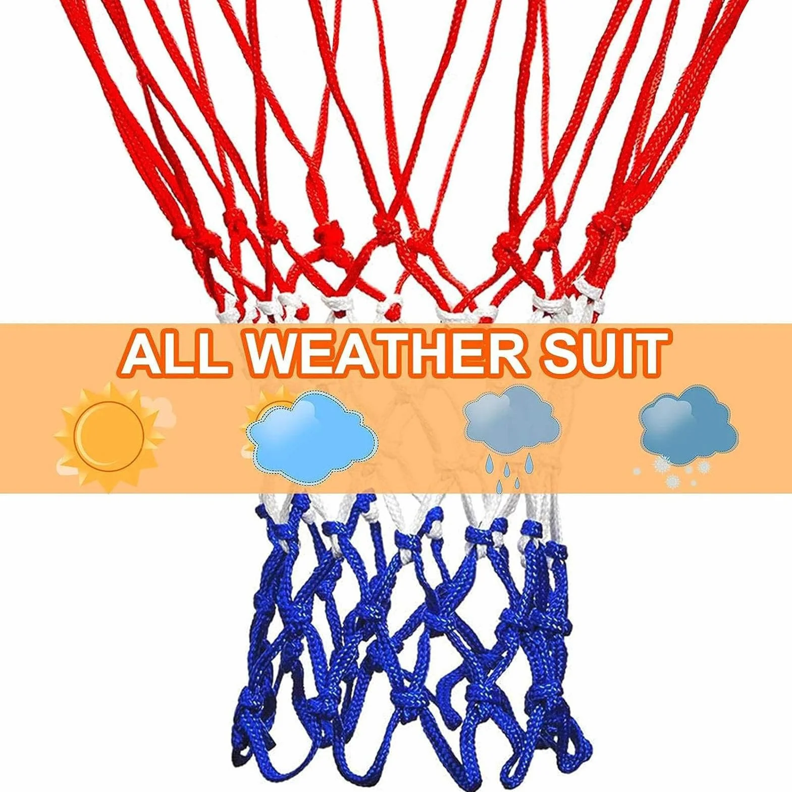 Rete da basket portatile per esterni, ricambio anti-frusta universale per canestro