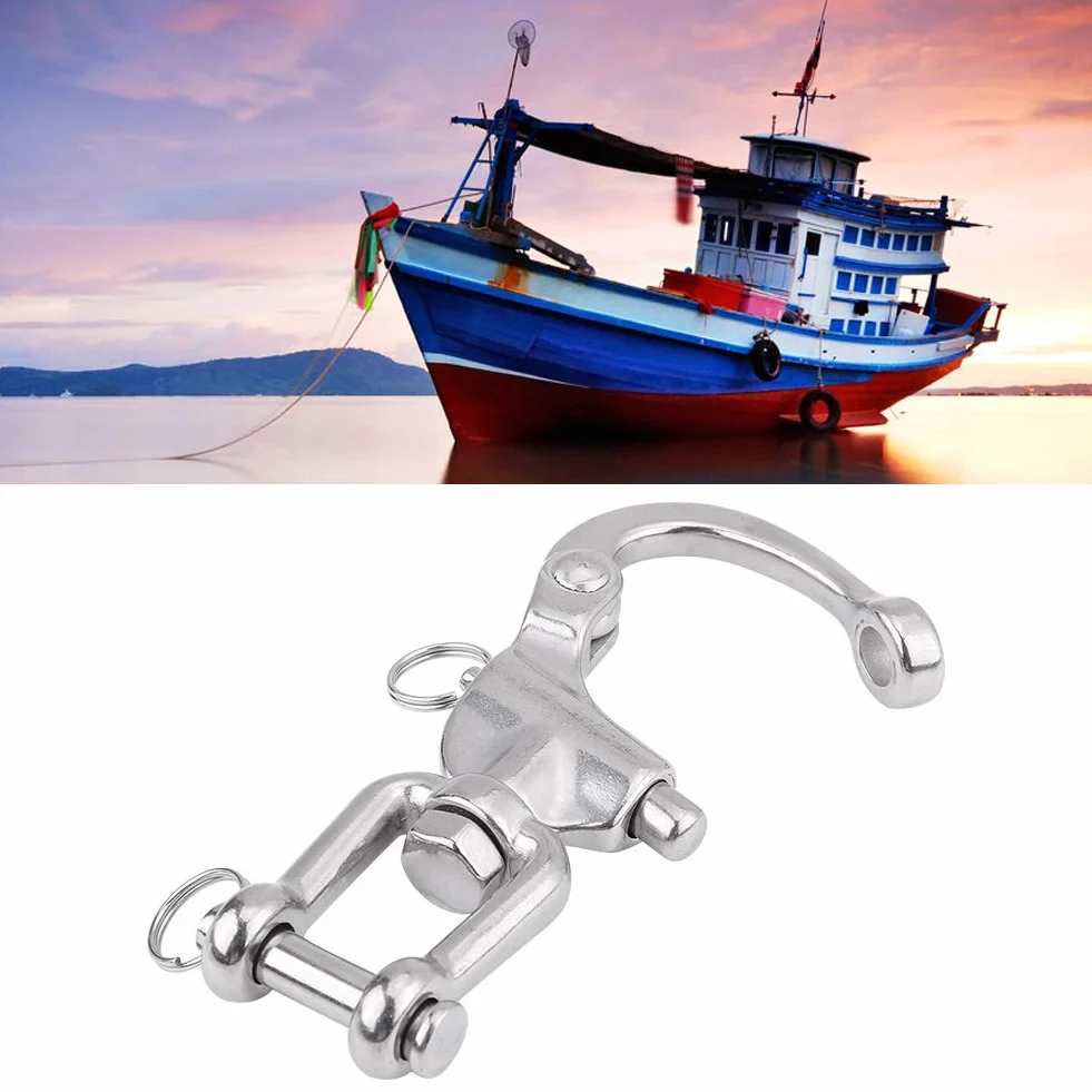 Grillo Moschettone Girevole 12mm Acciaio Inossidabile 316 Spinnaker Barche Vela (128mm)