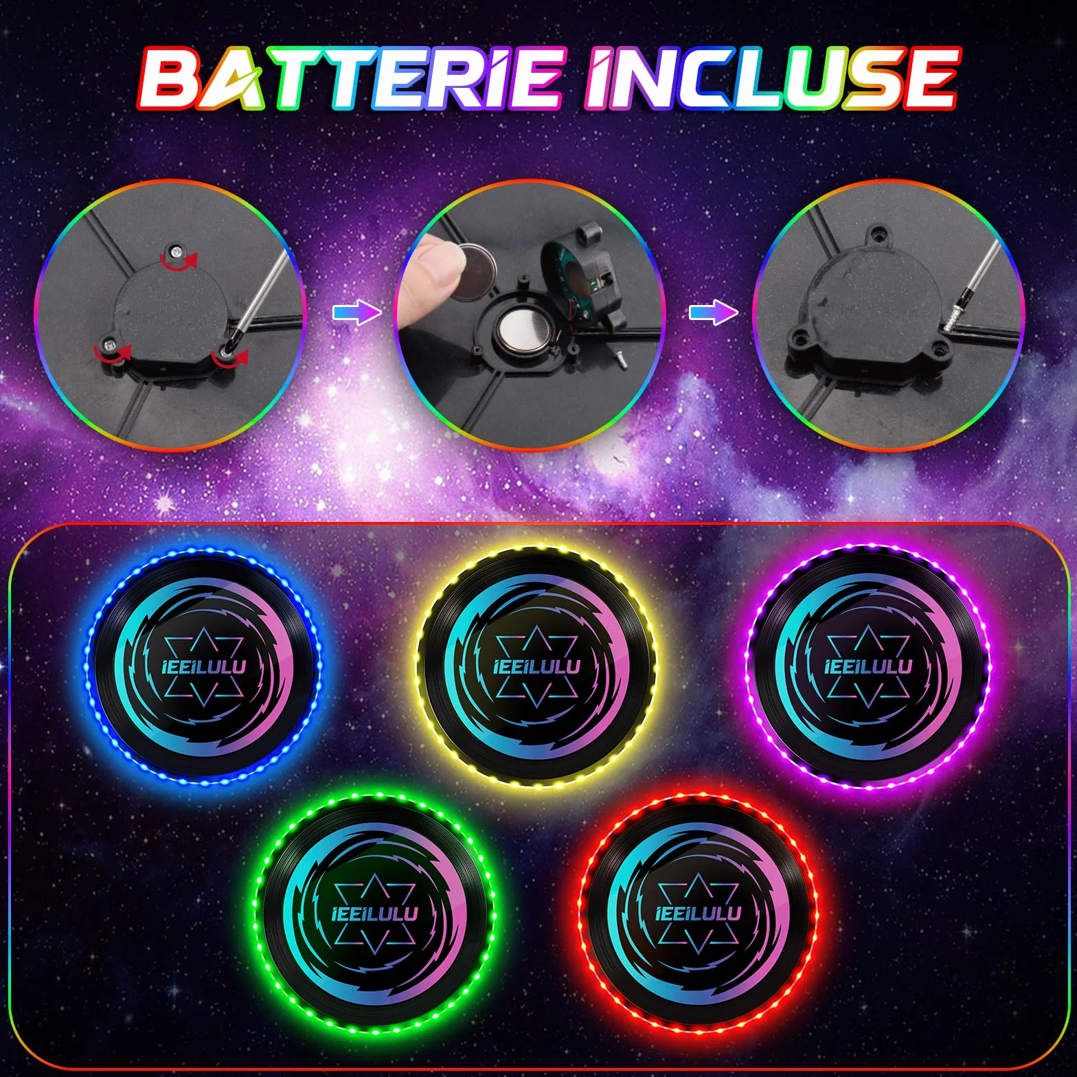 Disco da Lancio Illuminato 49 LED Frisbee da Competizione Funsport per Adulti Bambini