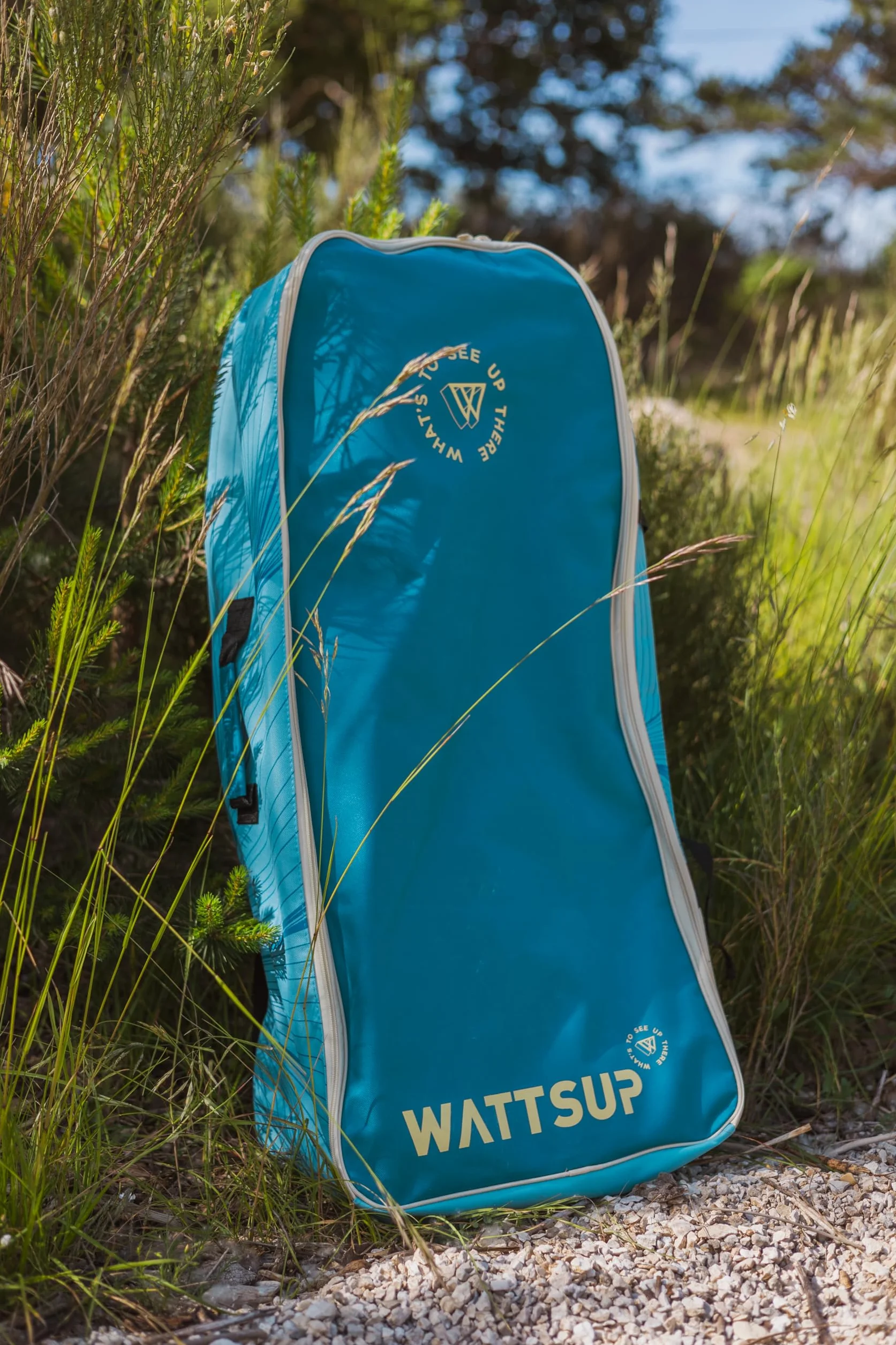 Wattsup - SUP Stand Up Paddle Gonfiabile MARLIN 12'5-378x89x15 cm, Dropstitch - Pacchetto completo: Remo 2in1, Leash, Pompa, Borsa di Trasporto - Fino a 185 kg - Blu