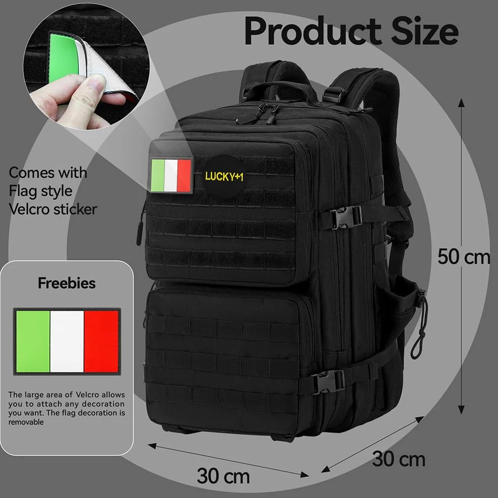 Delgeo Zaino Tattico Militare 45L Impermeabile Pieghevole Alpinismo Escursionismo Campeggio