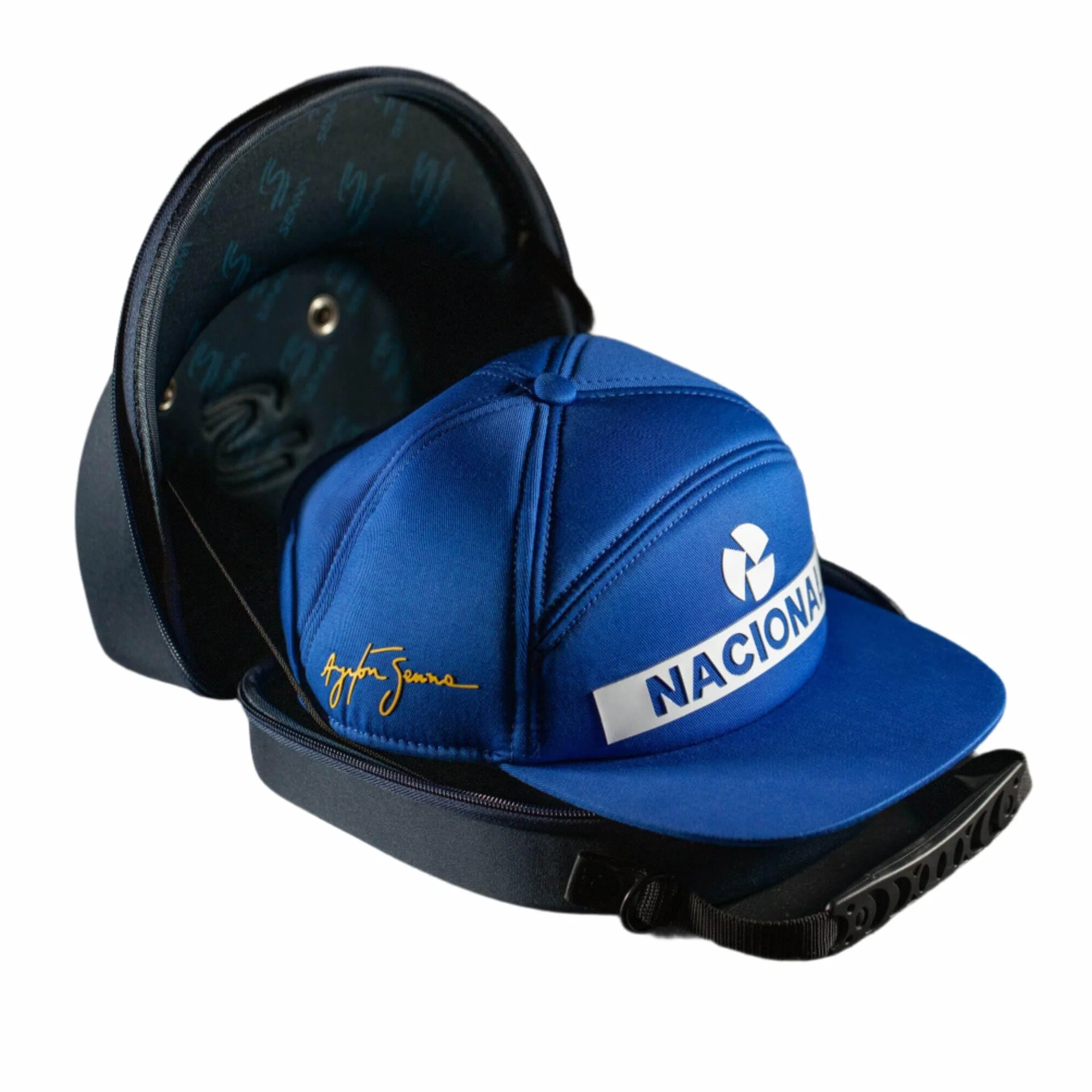 Ayrton Senna F1 Nacional 1984 Cappello Originale Blu Berretto da Baseball Regolabile