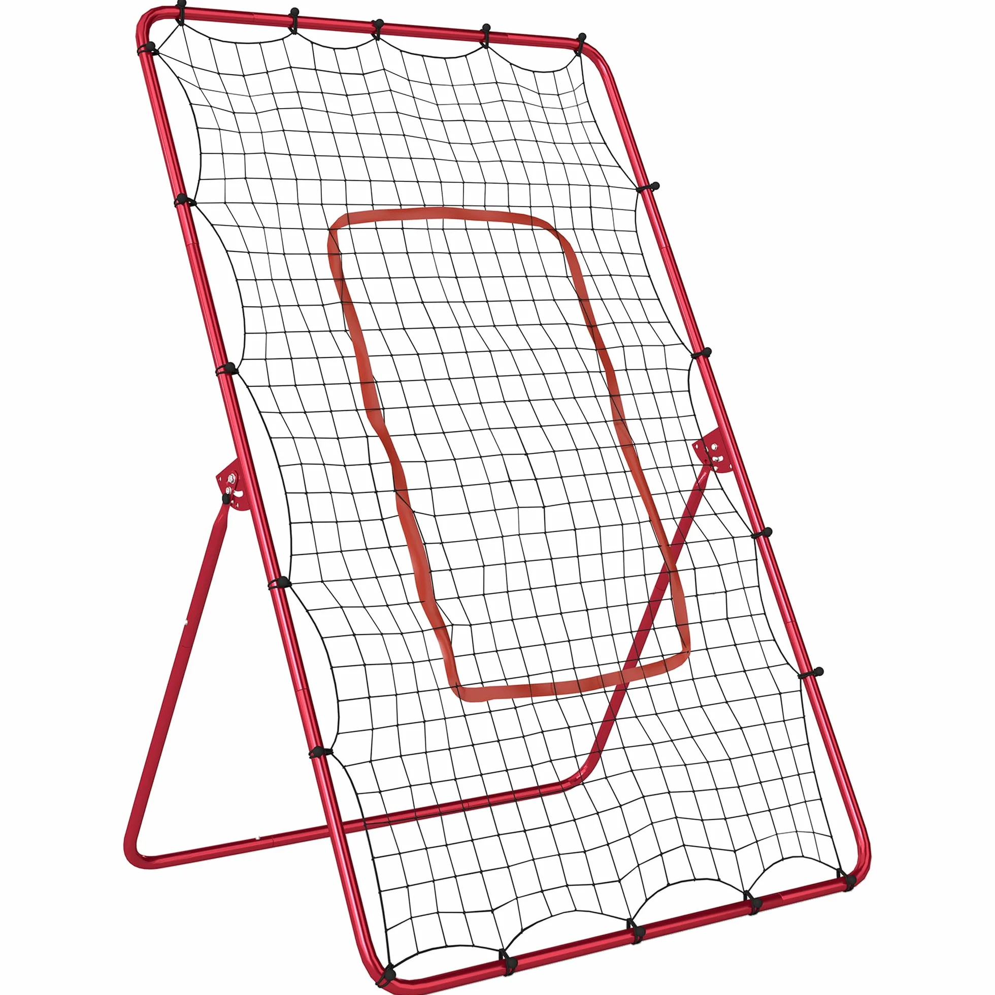 SPORTNOW Rete da Rimbalzo Baseball, Rebounder Portatile con 4 Angolazioni Regolabili per Calcio, Baseball, Softball, Lacrosse