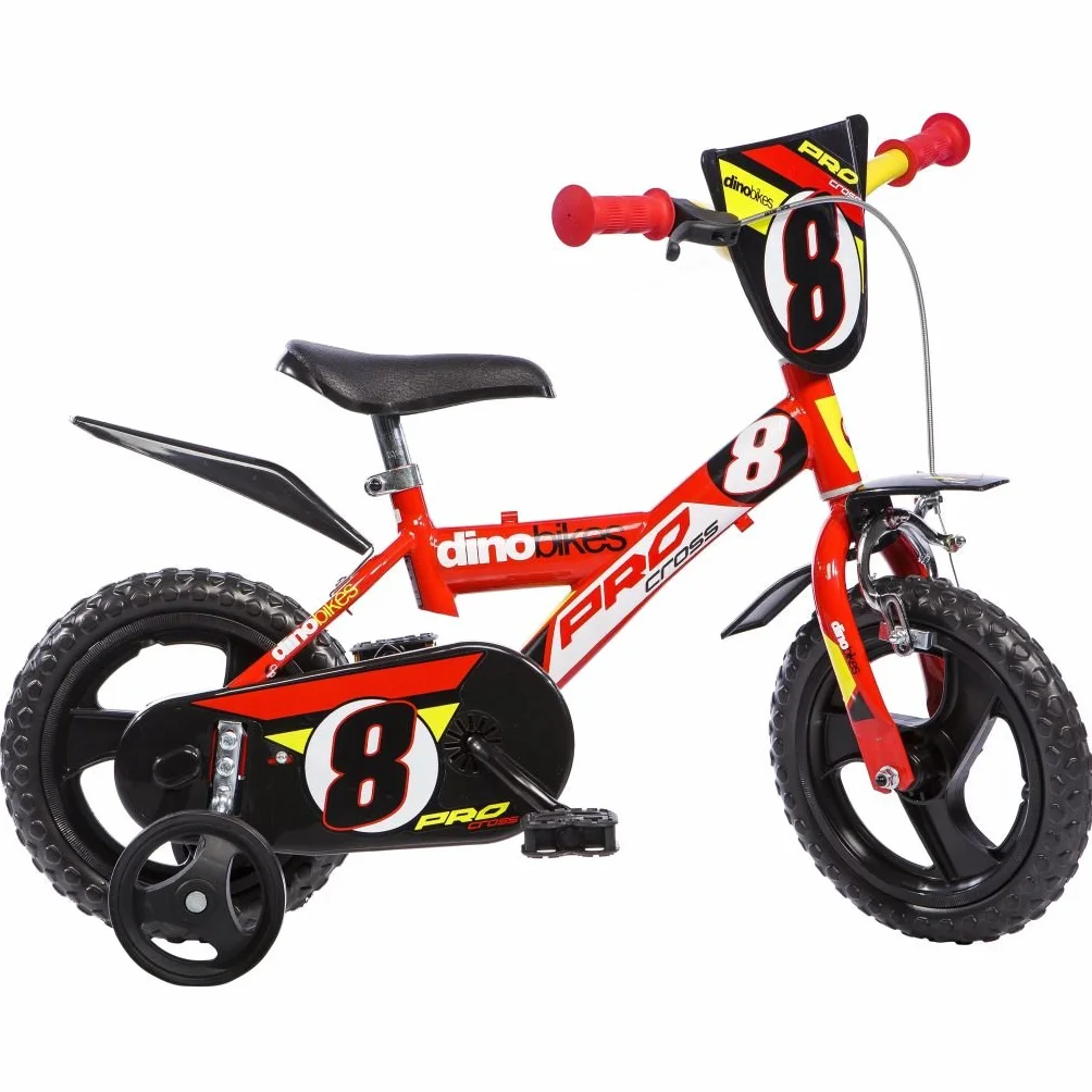 Dino Bikes 123 GLN bicicletta serie 23 con rotelle e freno anteriore bambini 3-5 anni
