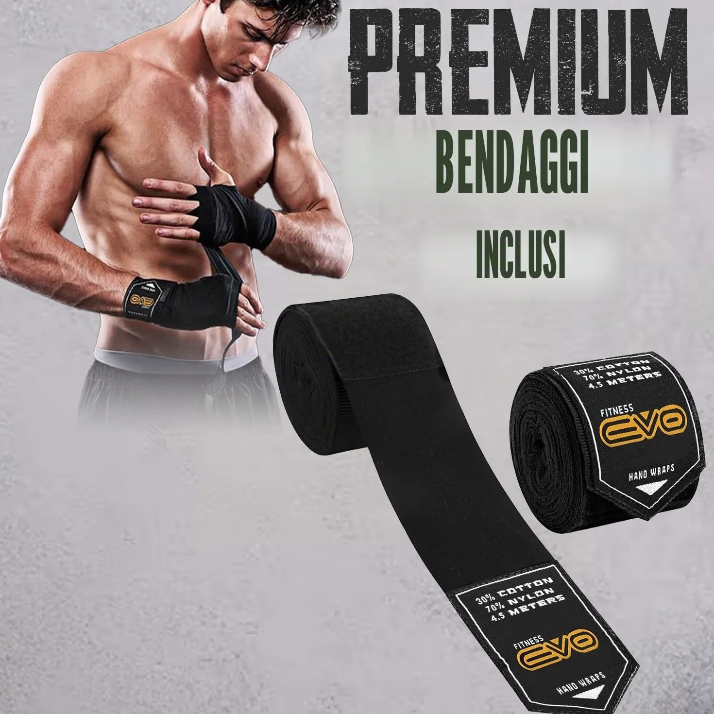 EVO Fitness Guantoni Da Boxe Uomo Donna MMA Muay Thai Kickboxing Sparring Allenamento Combattimento
