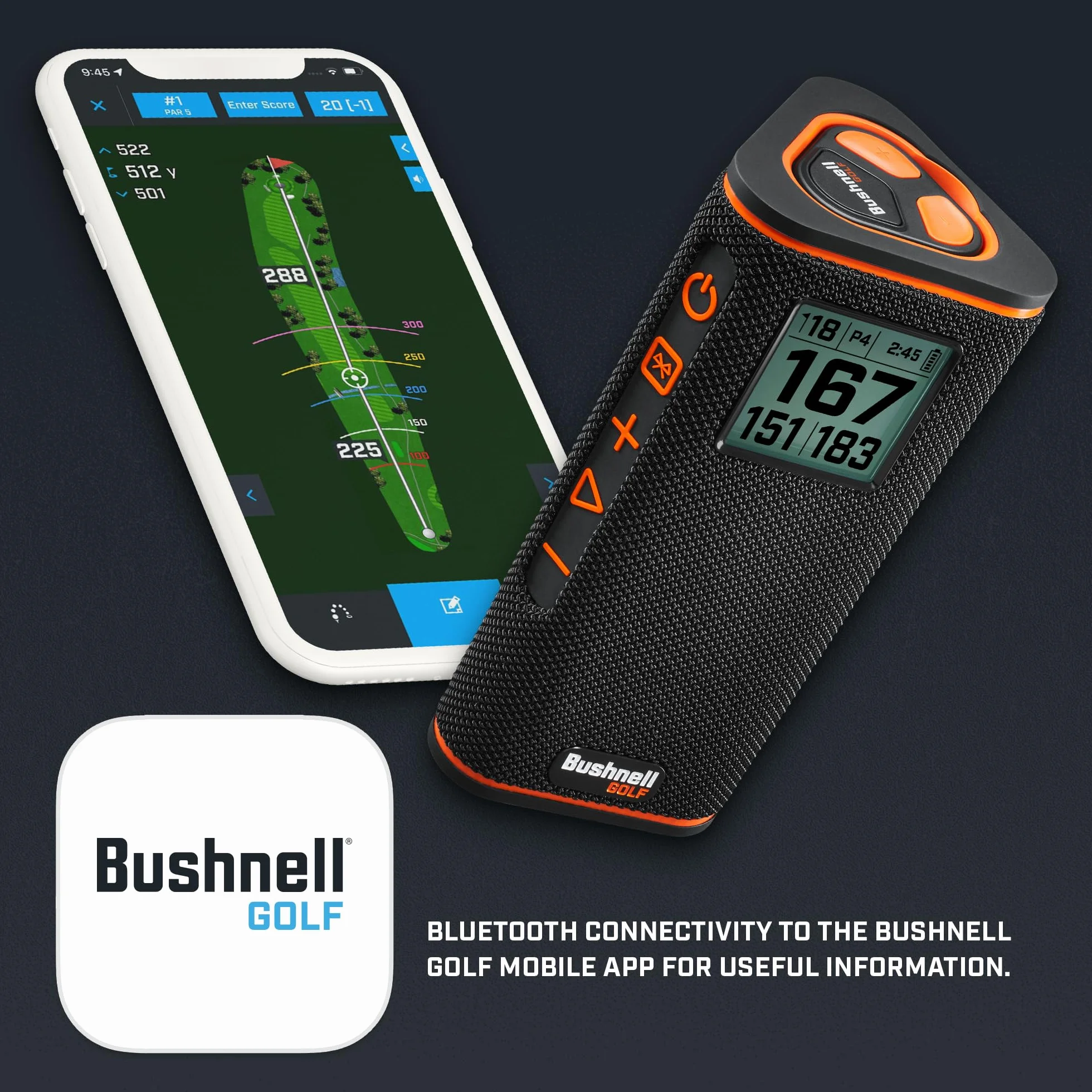 Bushnell Golf Wingman View Altoparlante da golf con distanze GPS