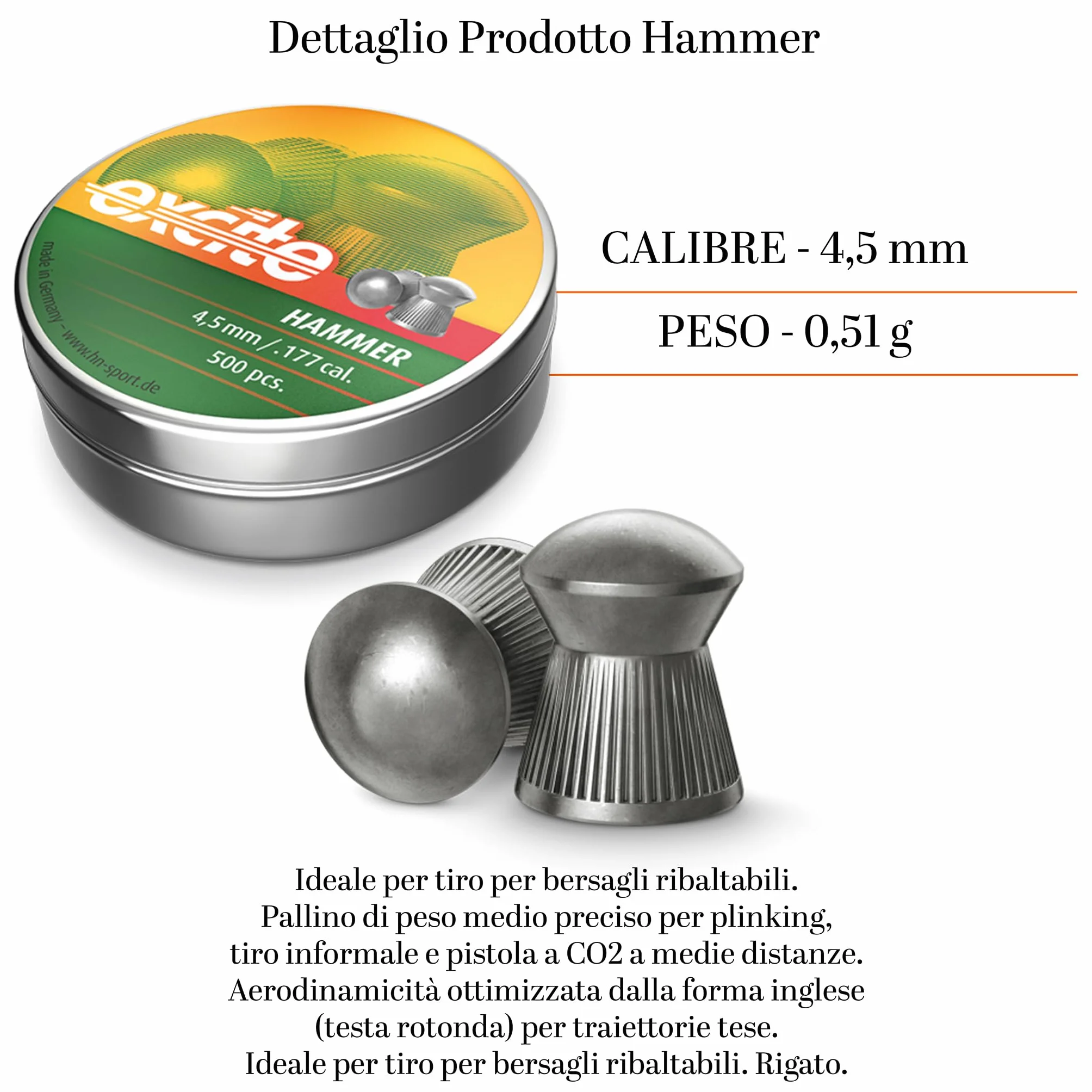 Kit Piombini Softair Cal. 4.5 - Set 3 Scatole HN Hammer, Spike, Plinking + 10 Bersagli 14x14 cm - Pallini Piombo per Carabina e Pistola Aria Compressa, Ideale per Tiro a Segno Sportivo