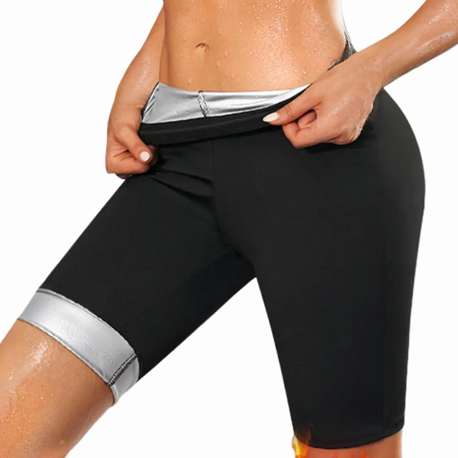 Pantaloni da sauna dimagranti termici taglia L per donne