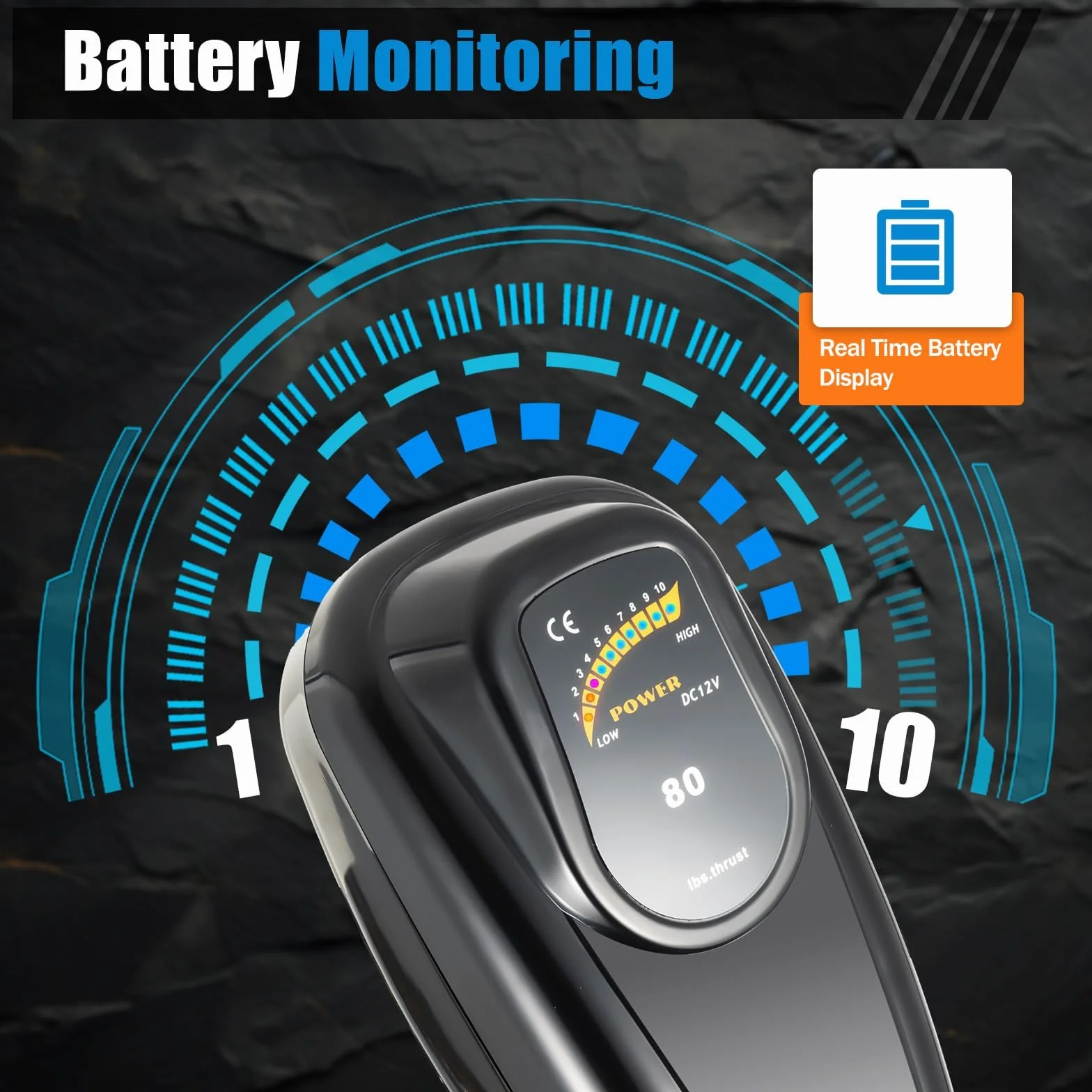 Motore Elettrico Fuoribordo 12V 800W, 5 Marce Avanti 3 Indietro, Forza Trazione 1850kg