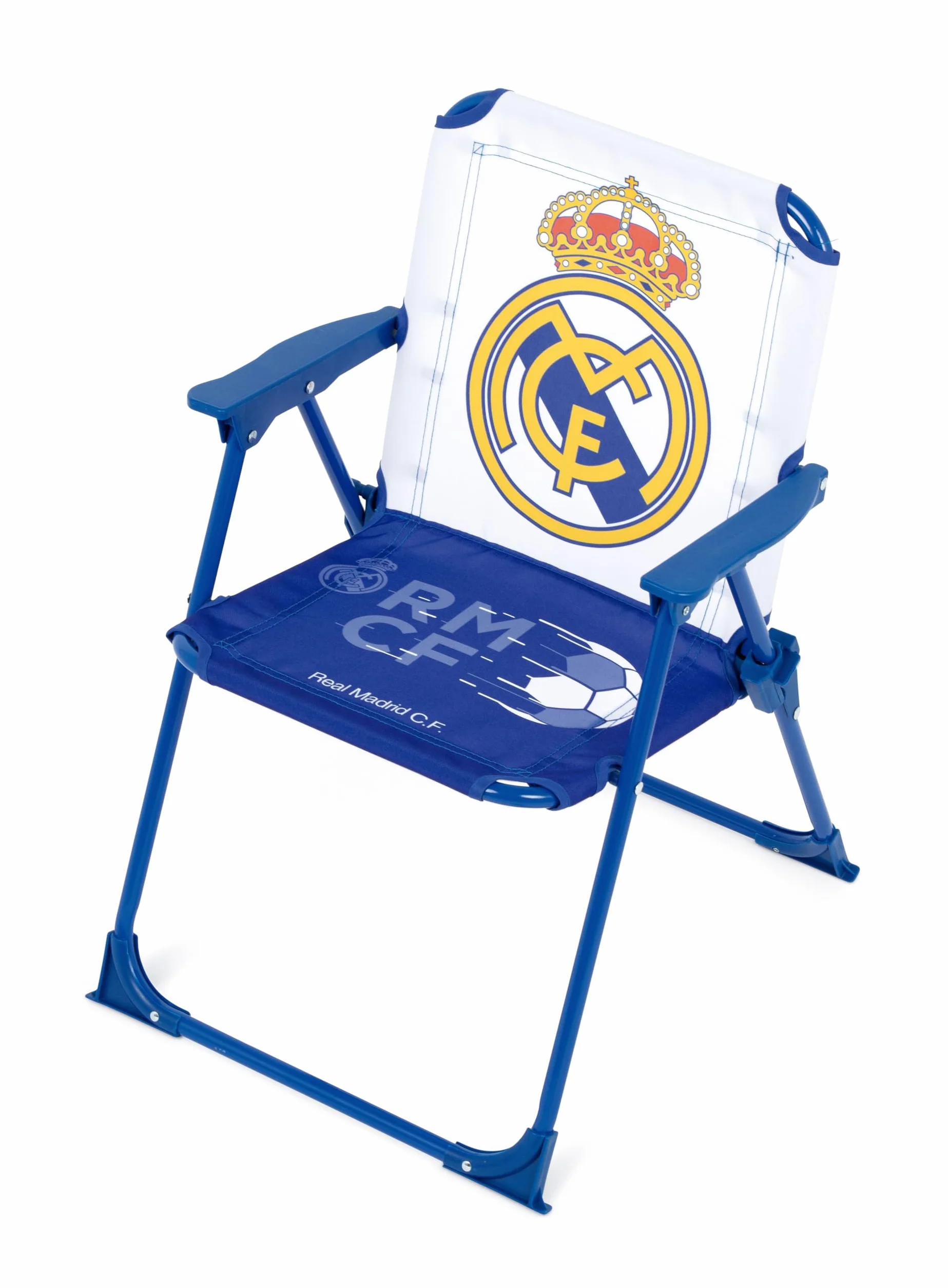 Real Madrid ARDITEX Sedia pieghevole con braccioli 38x32x53 cm per giardino campeggio