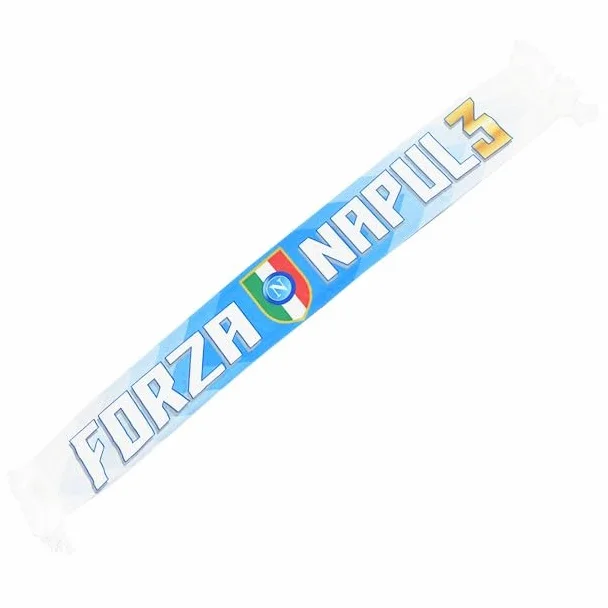 SSC NAPOLI Sciarpa Campioni Forza Napul3 Bianca Uomo