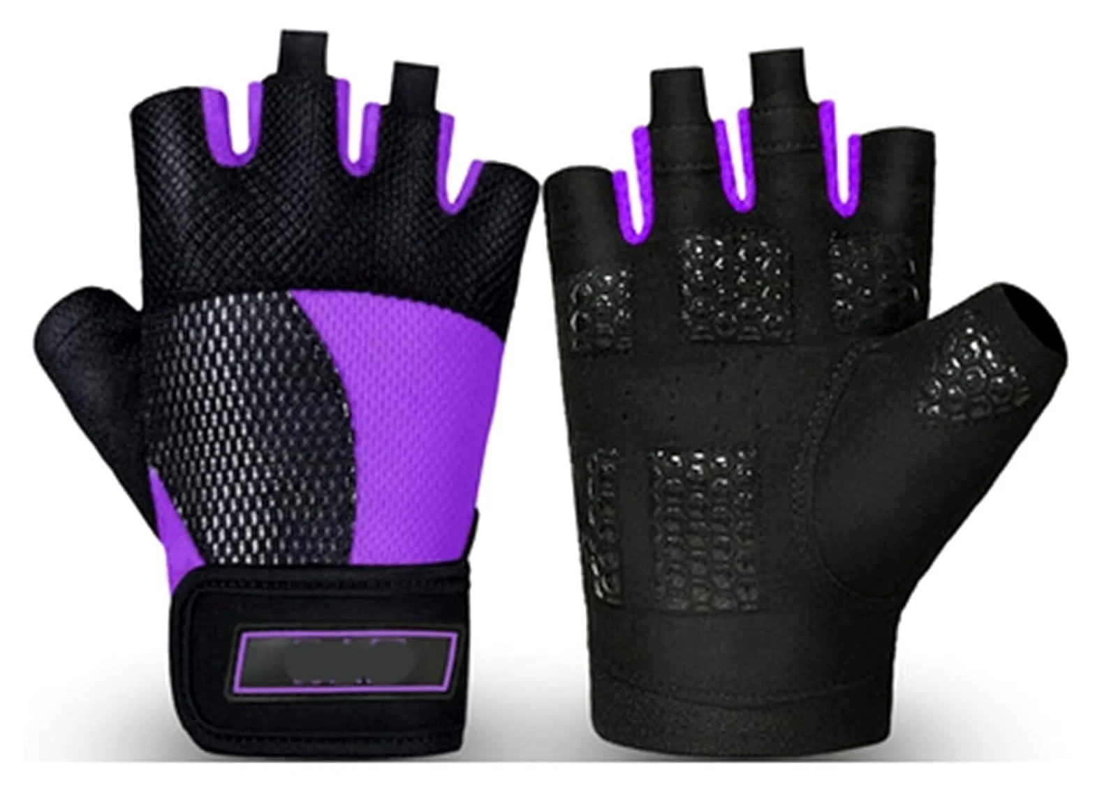 Guanti da guida senza dita, guanti sportivi, guanti mezze dita, guanti for sollevamento pesi con supporto for il polso Guanti da palestra for uomo e donna Guanti imbottiti con protezione antiscivolo s
