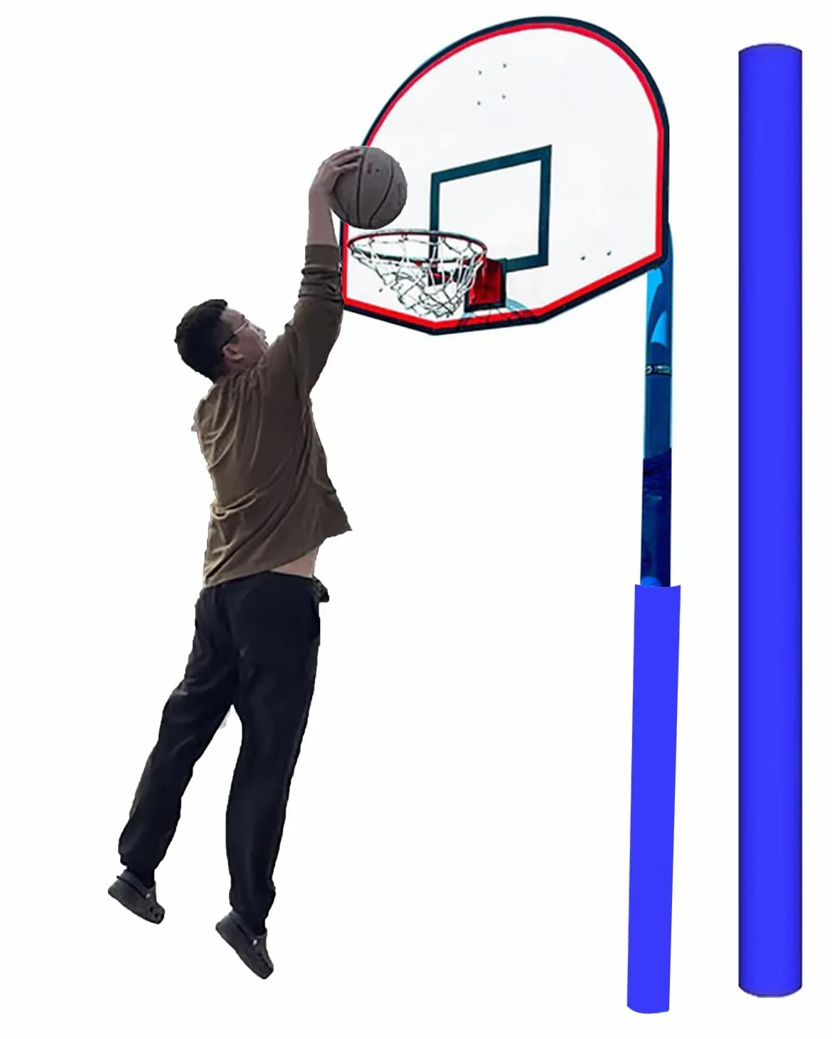 Imbottitura del Palo Sicurezza Imbottitura for Palo da Basket Adatta A Pali 3,5 4 4,5 5 5,5 6 6,5 8,6”dia, Cerchio per Tutte Le Stagioni Cuscino per Palo di Basket, Protezioni Antiurto per Pali Basket