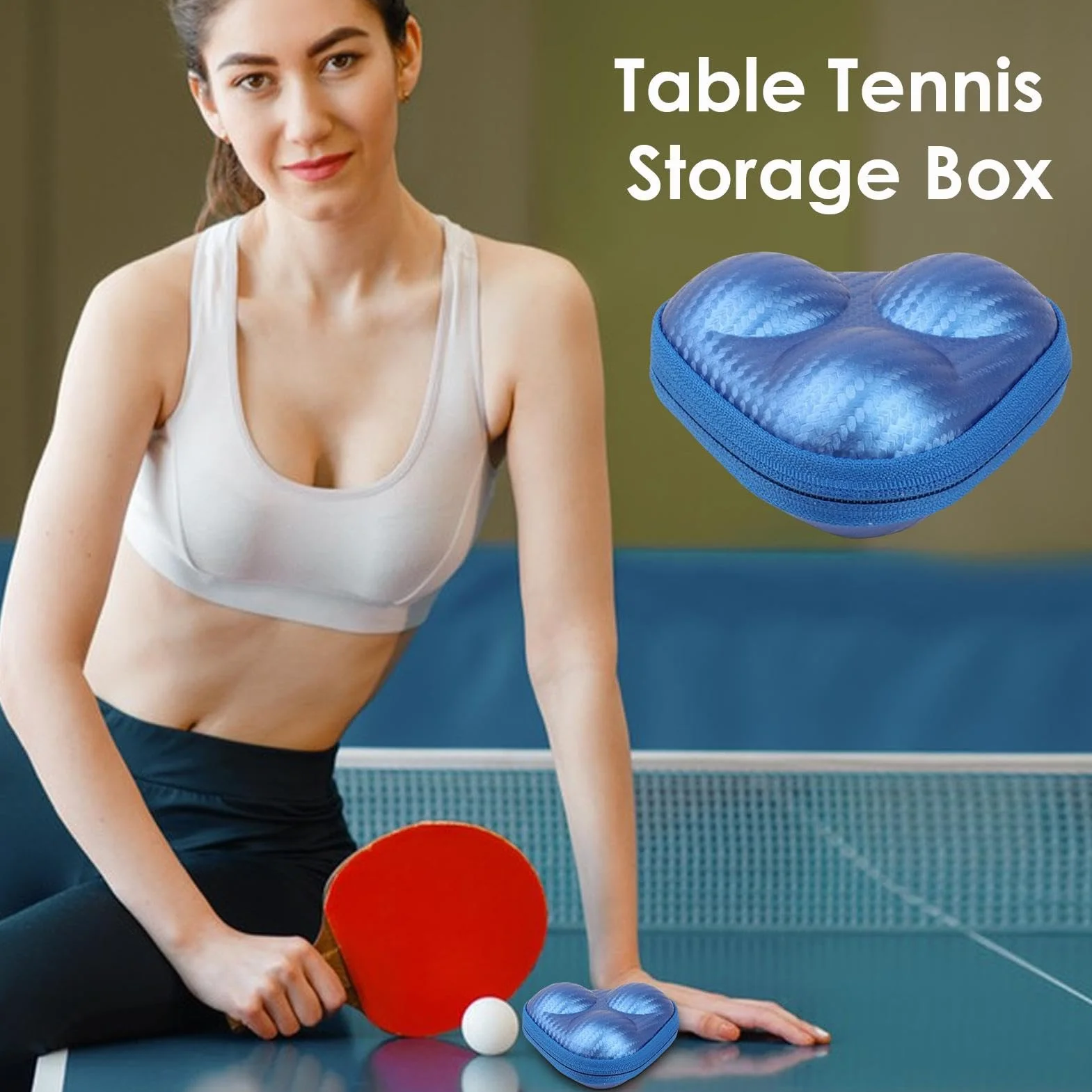 Borsa da golf porta palline portatile custodia con cerniera scatola rigida leggera