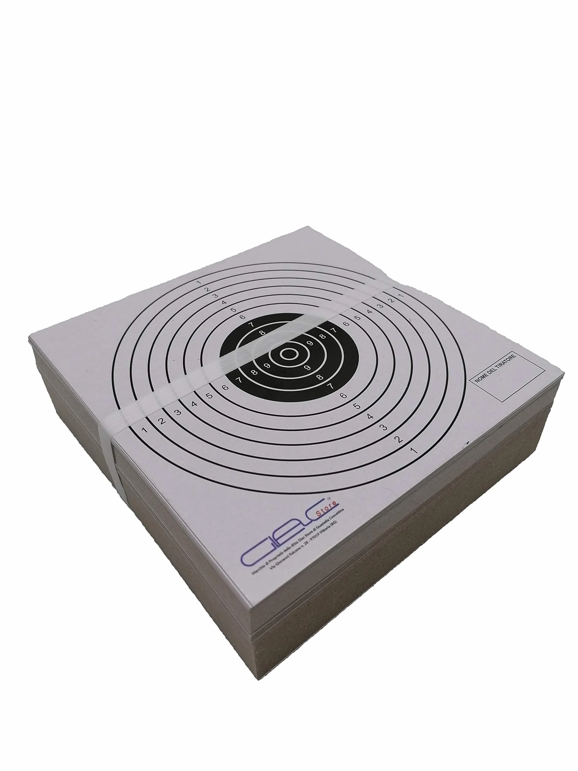 Set 100 Bersagli in Cartoncino 14x14 cm Quadrato T1 per Softair Gara Competizione
