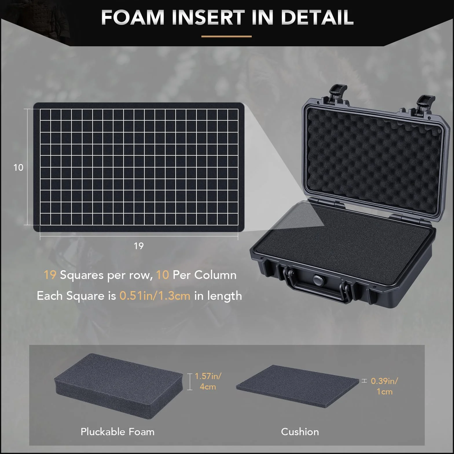 Lykus HC-2710 Custodia Valigia Case impermeabile con schiuma 27x16x8 cm per piccola elettronica