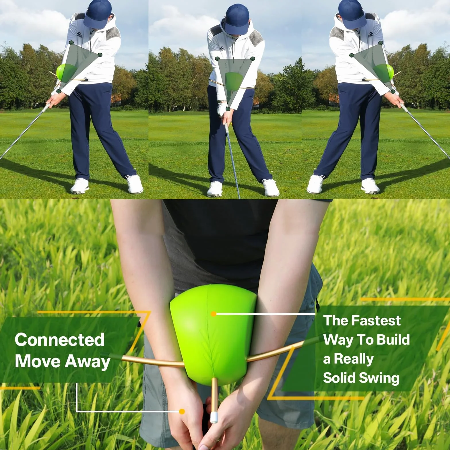 Golf Training Aid, Aiuto Allenamento Pratica Swing, Postura Y Stabile