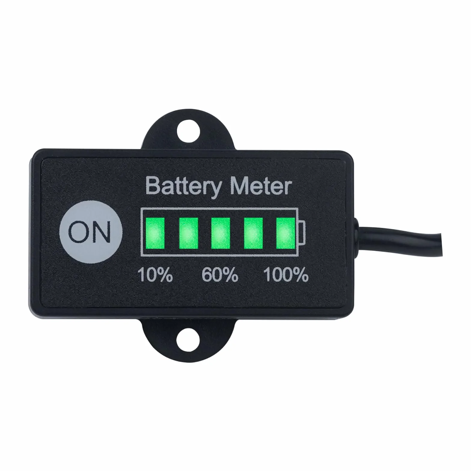 Yooreal 12V/24V Misuratore di capacità e indicatore del livello di carburante della batteria impermeabile IP65 per piombo-acido batteria alimentata Golf Car Travel Trailer Carrelli