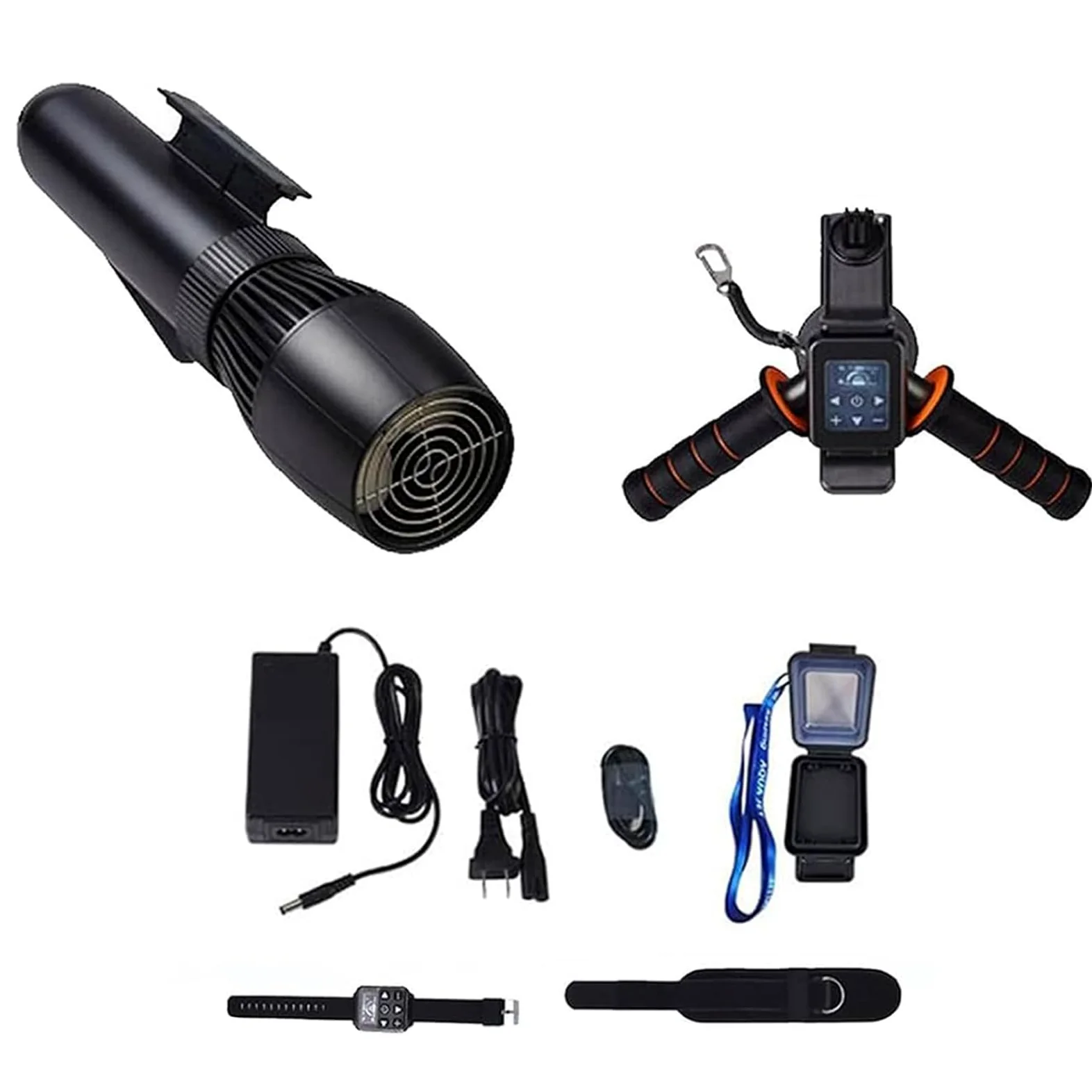 Moto d'acqua elettrico subacqueo da 700 W, 3 m/s, scooter acquatico da 16000 mAh, 180-60 minuti, propulsore subacqueo con motore brushless per piscina marina (standard + maniglia + kit SUP)