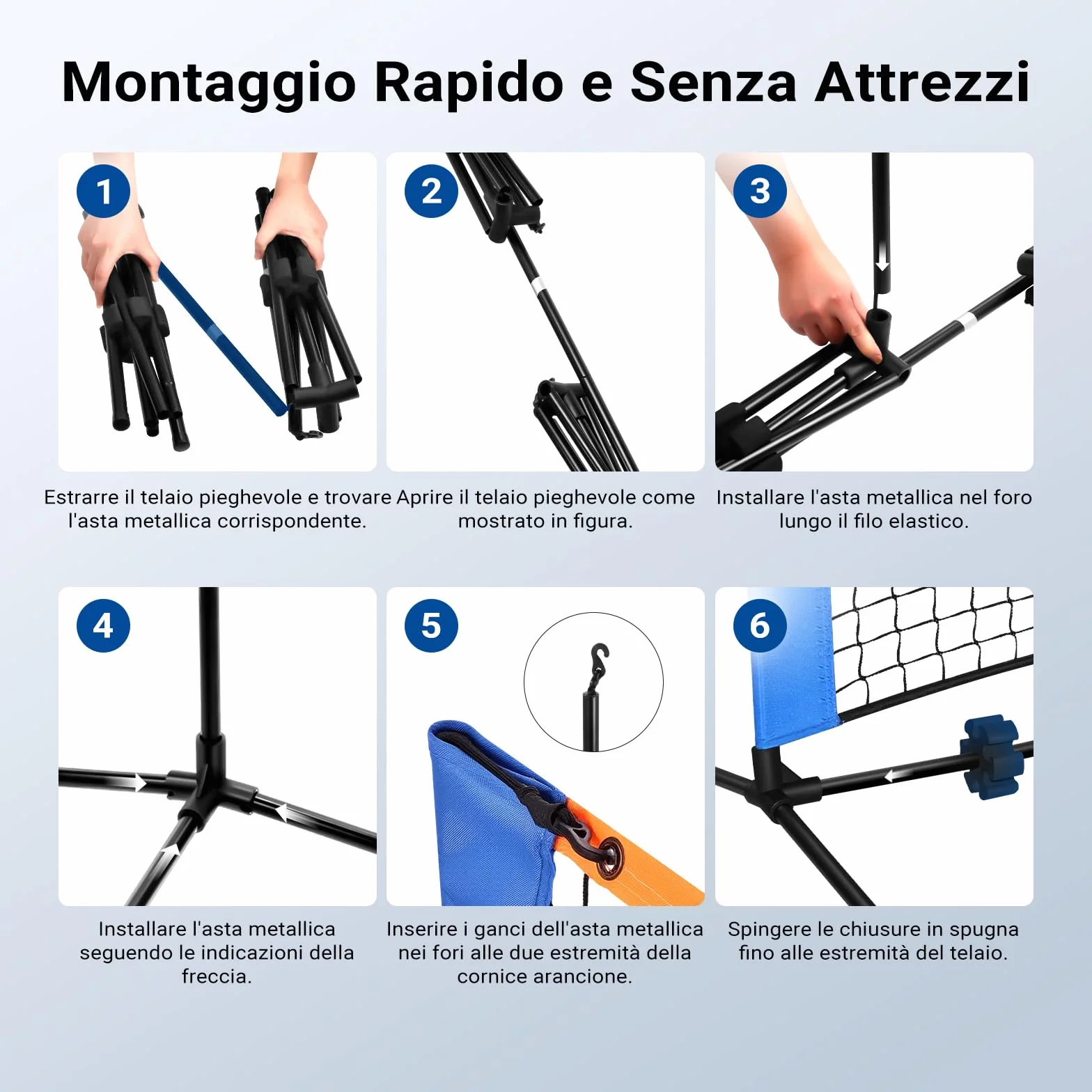 NEEWER Rete da Pickleball Larga 3,6m, Portatile Pieghevole per Vialetto, Accessori Allenamento Pickleball, PB02N