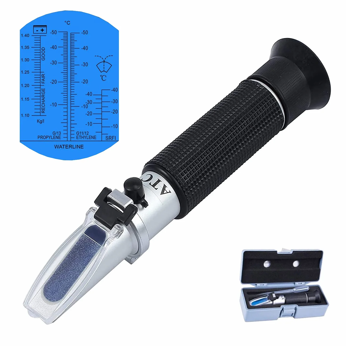 5-in-1 Refrattometro antigelo, refrattometro Manuale, Tester refrigerante per glicole etilenico, glicole propilenico, Punto di congelamento dell'Acqua di Raffreddamento.