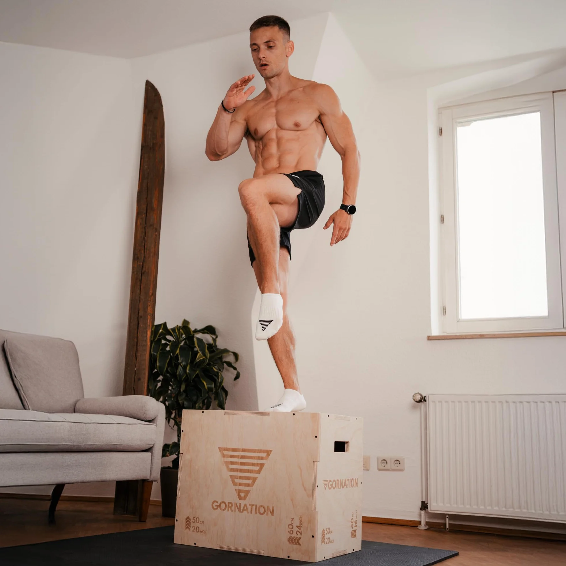 GORNATION Plyo Box 3 in 1 Legno Scatola Pliometrica per Salti Crossfit Home Gym