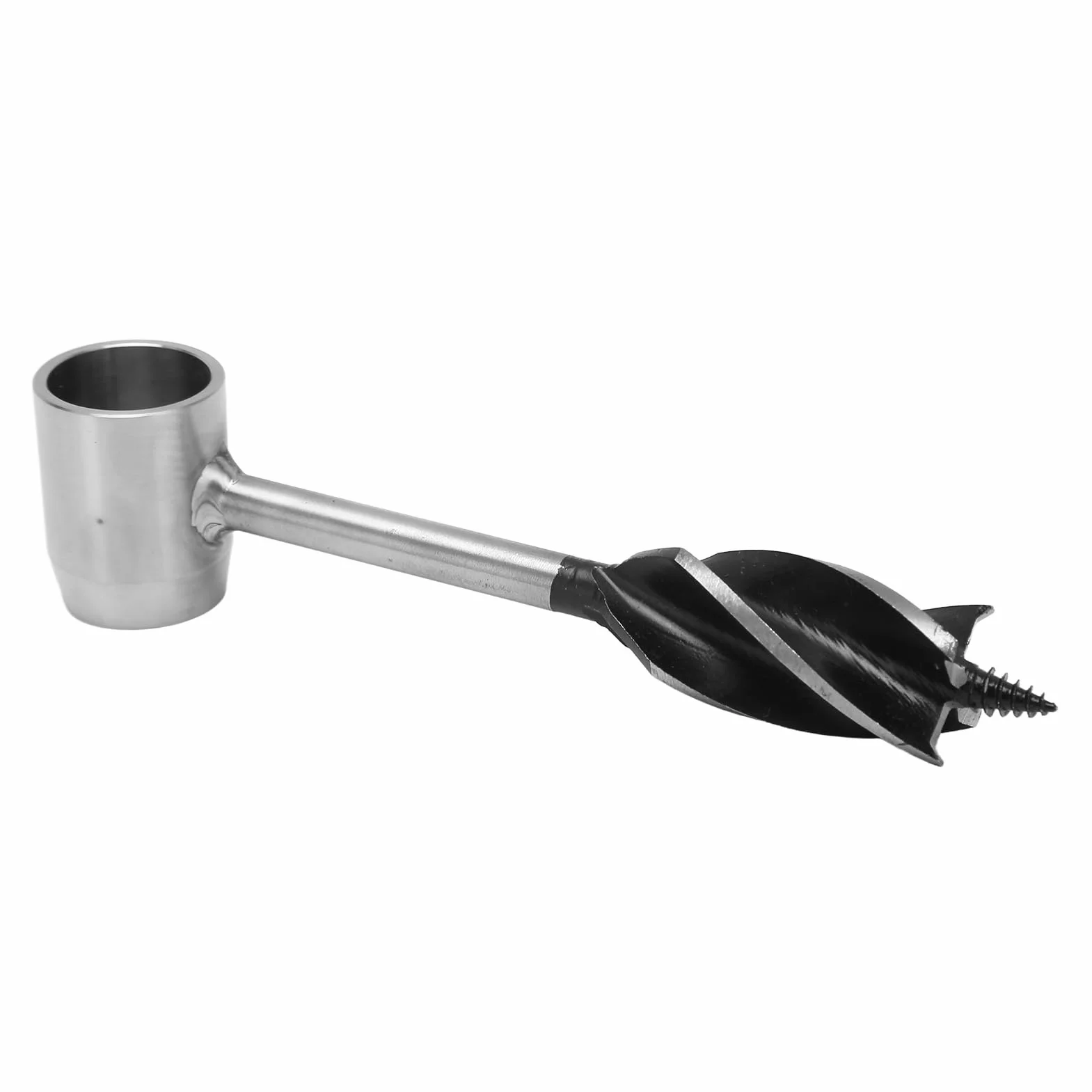 Trivella Manuale Multiuso Bushcraft Auger in Acciaio Al Carbonio Ad Alta Durezza con in Pelle PU per Campeggio
