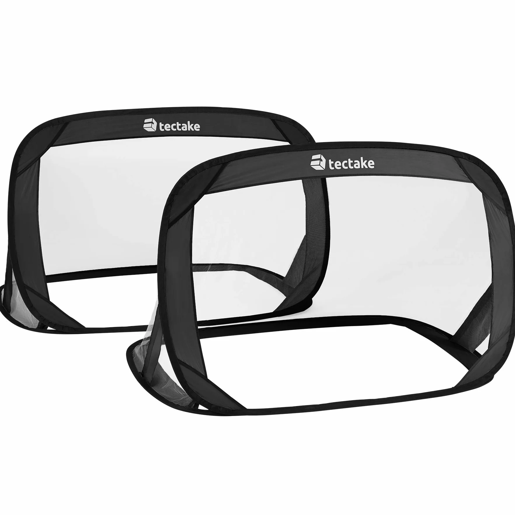 Tectake Set di 2 Mini Porte Calcio Ripieghevoli Pop-up per Outdoor, con Borsa Trasporto