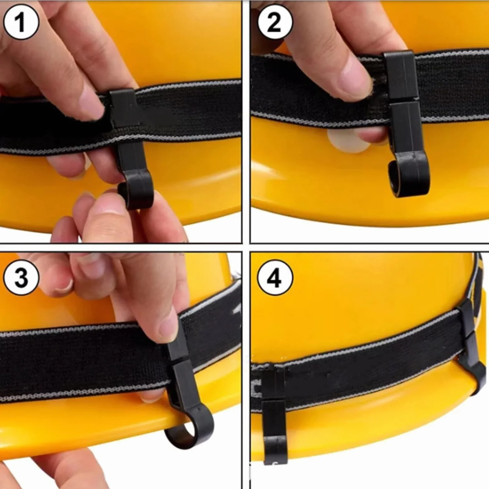 Clip Per Casco Lampada Frontale Set Ganci Sicuri Attacco Casco Sicurezza Oilfield Manutenzione Esterno Costruzioni Lavoro Industriale