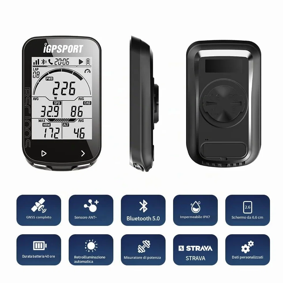 iGPSPORT BSC100S Ciclocomputer GPS ANT+ Senza fili Impermeabile