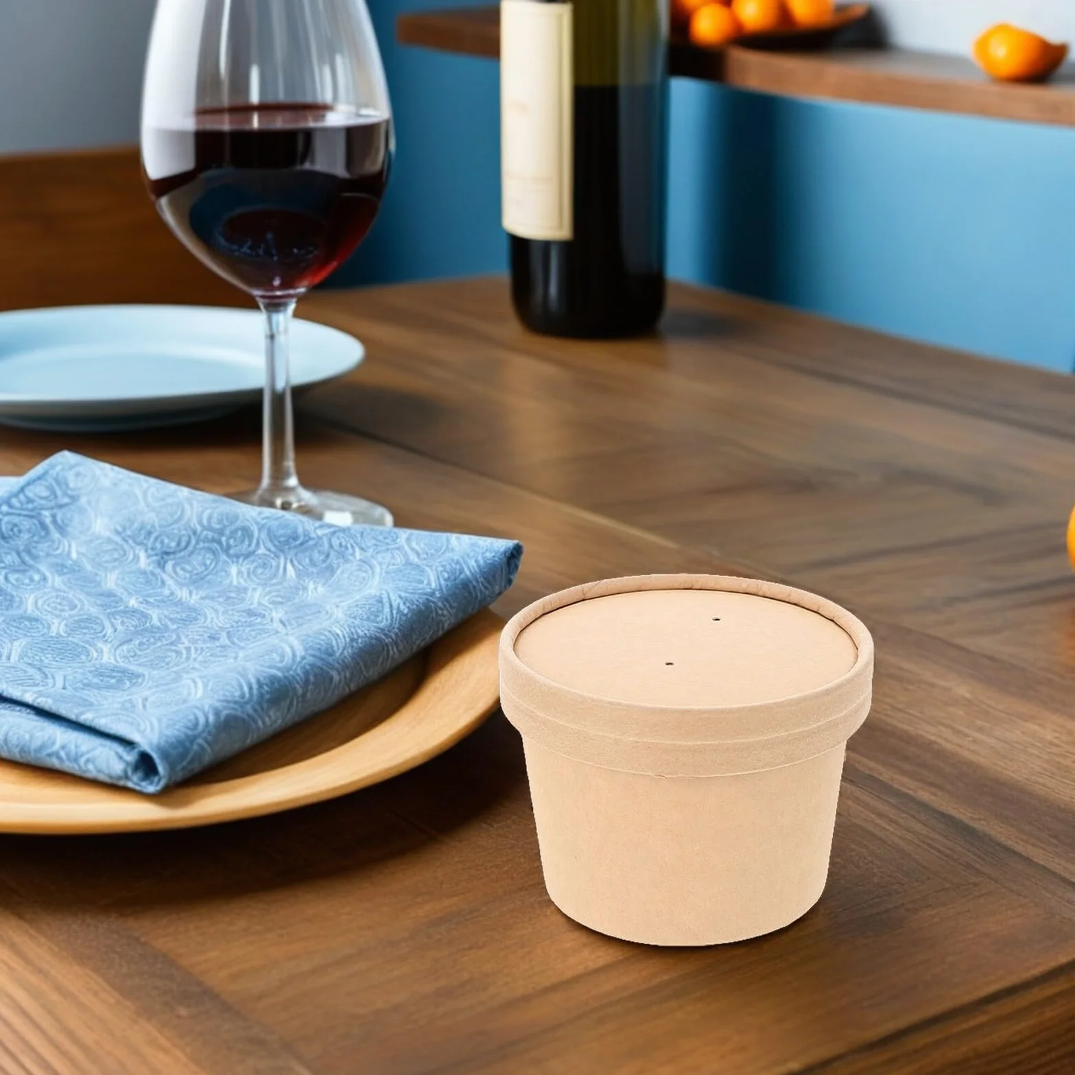 Coppette di Carta 8oz per Gelato e Yogurt, Confezione da 10 Pezzi