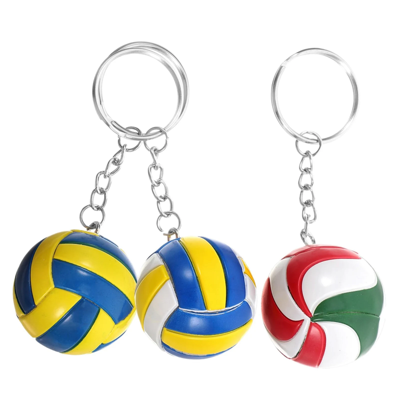 Set 3 Portachiavi Da Pallavolo Decorativi Per Borse e Zainetti, Ciondoli Portatili Colorati Per Ragazzo Ragazza, Accessori Multifunzione Per Regali e Premi Sportivi