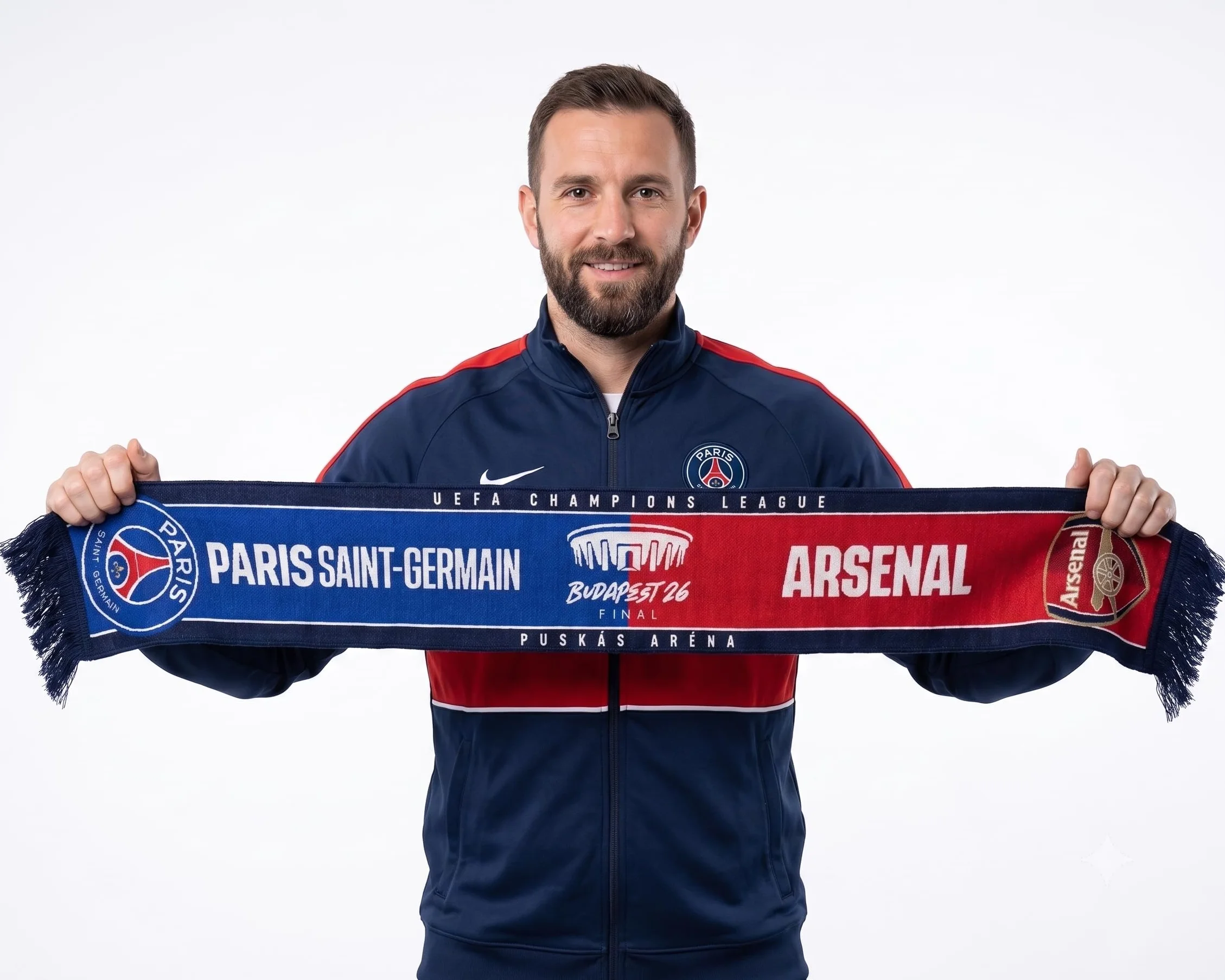Champions League Sciarpa Finale 2026 Collezione Ufficiale Paris Saint Germain PSG vs ARSENAL