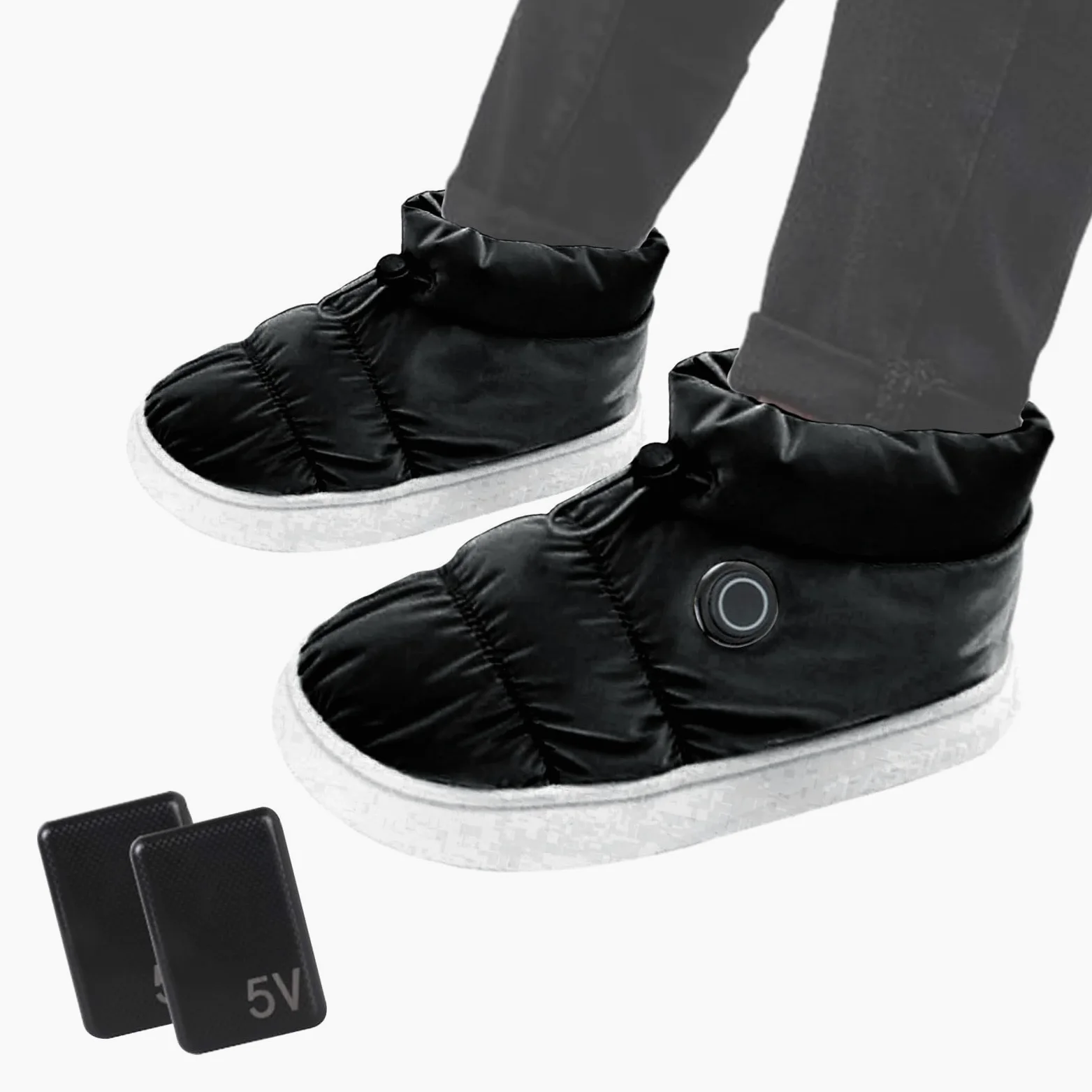 Scarpe riscaldanti, stivali riscaldanti – Pantofole traspiranti con calore elettrico, scarpe riscaldate da uomo, ricaricabili, scarpe riscaldate per piedi elettriche, scarpe termiche per la casa