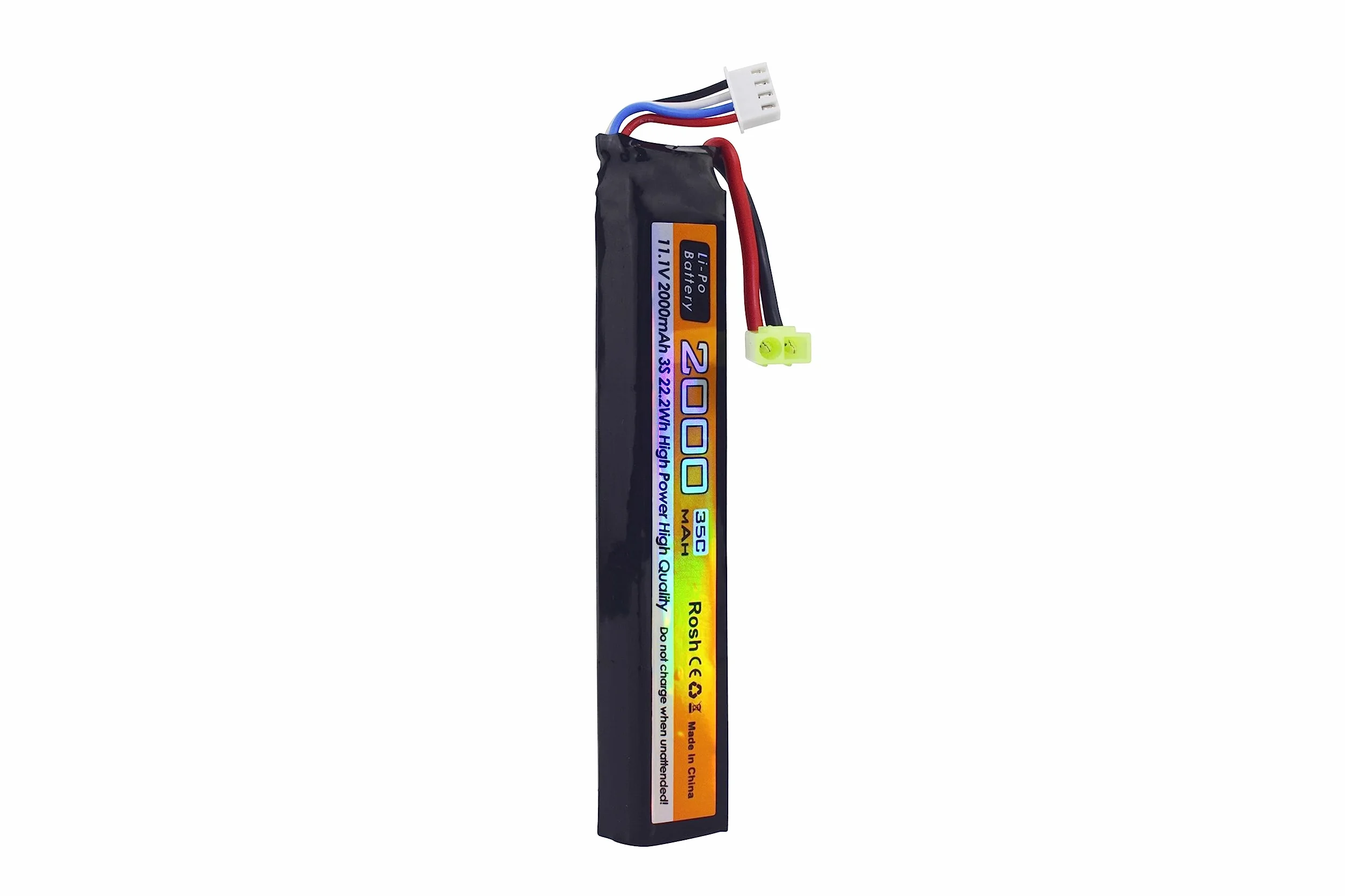 Batteria agli ioni di litio 11.1V 2000mAh 35C Odamiya con cavo di ricarica USB per Airsoft RC