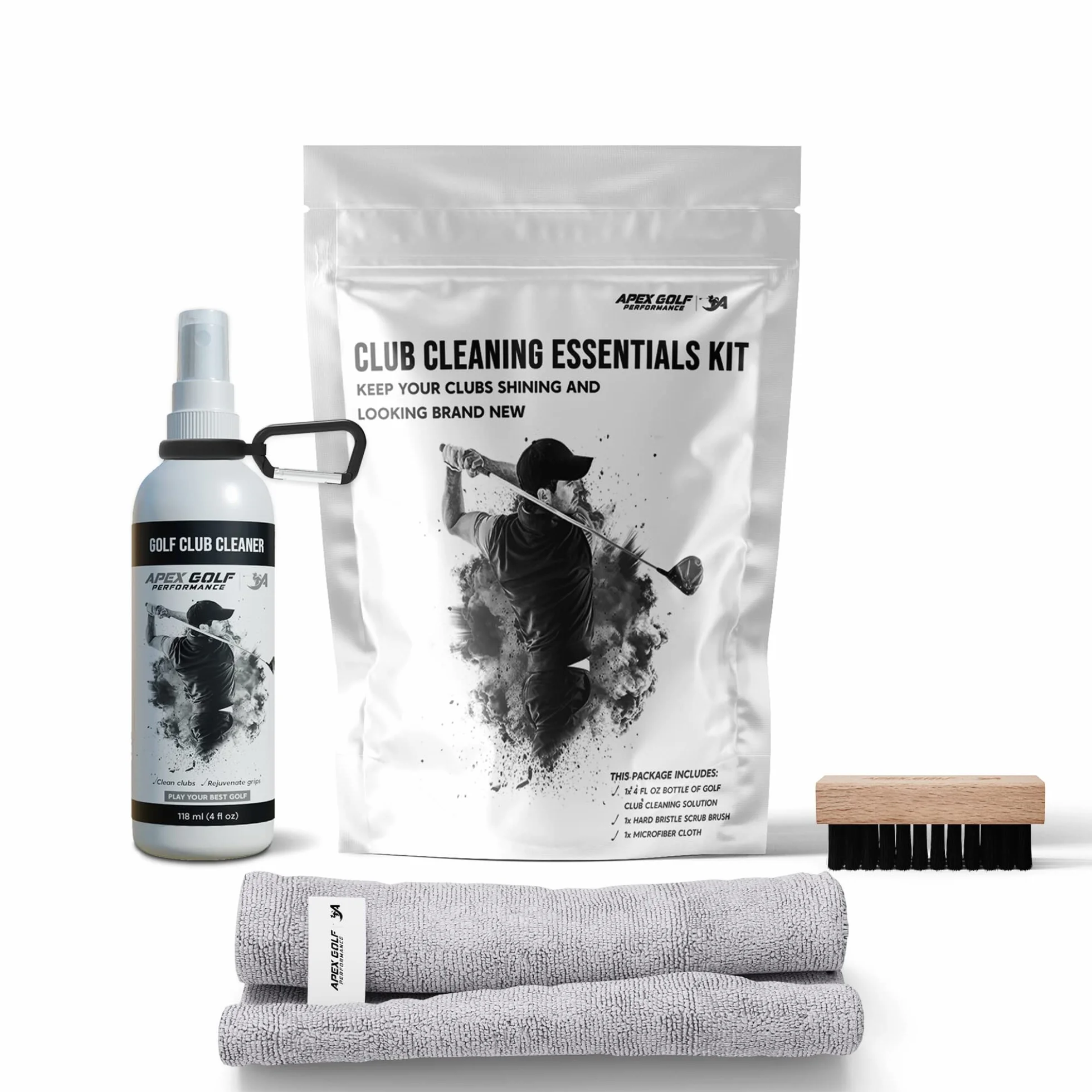 Pulitore per mazze da golf 236 ml con spazzola kit di pulizia