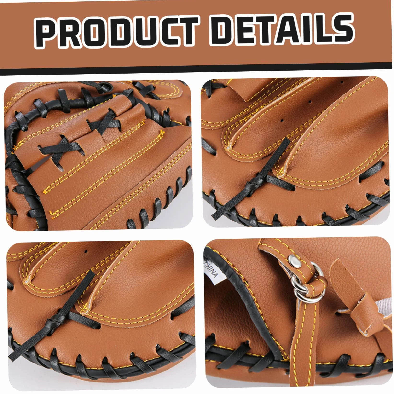 Guanto da baseball per adulti, guanto da ricevitore da softball da 12, 5 pollici, guantoni da softball in pelle PVC ispessita, lanciatore da baseball riutilizzabile