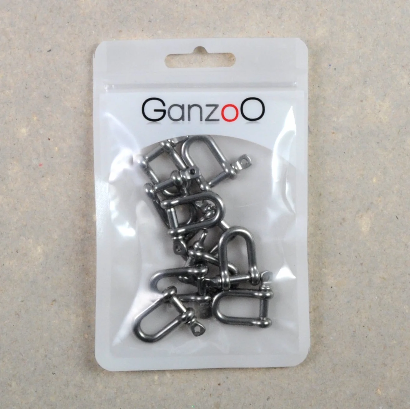Ganzoo grilli a U acciaio argento M 33 x 20 mm apertura 21 x 10 mm spessore 5 mm per bracciali Paracord