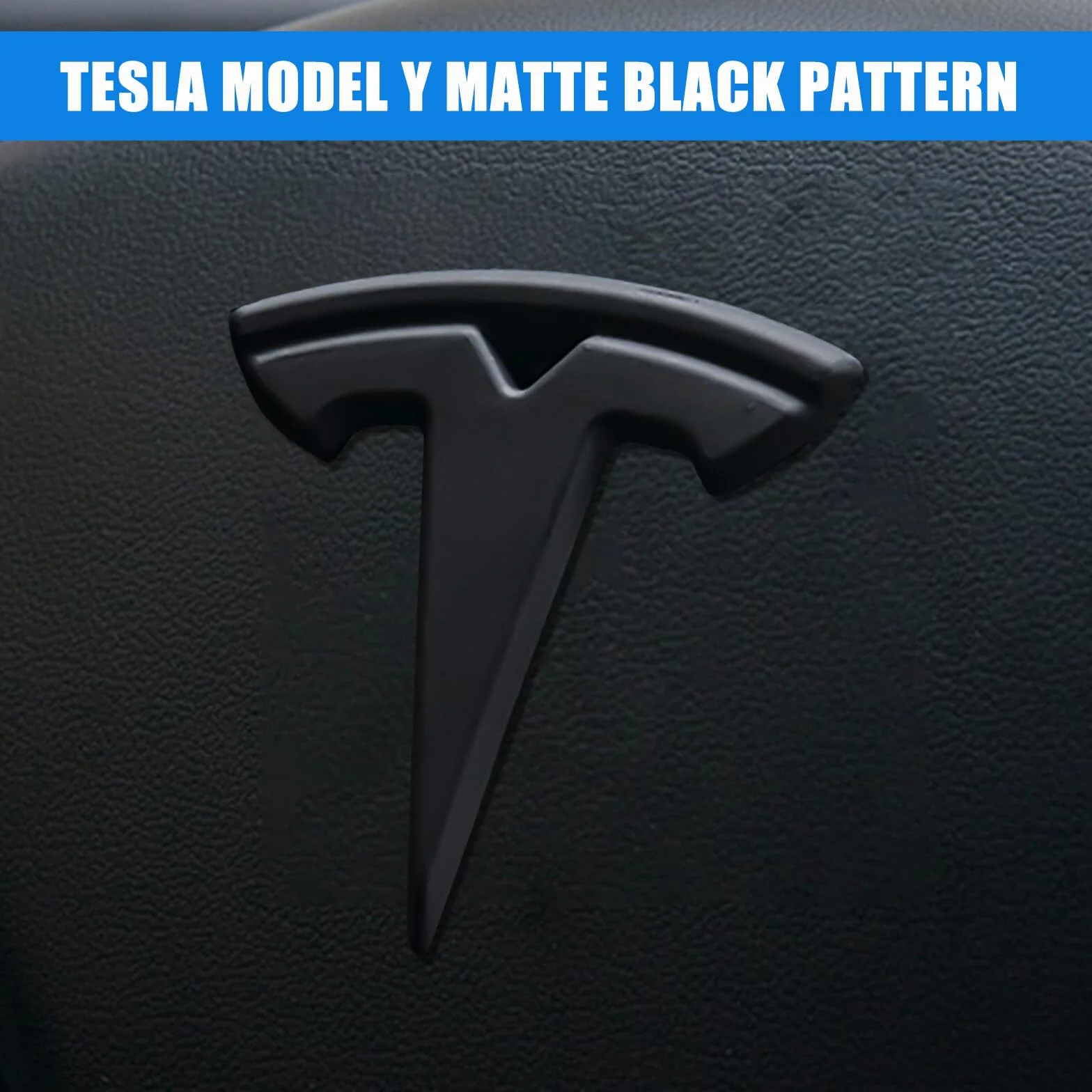 Adesivo nero opaco logo auto compatibile Model 3 - 3 pezzi etichetta anteriore cofano bagagliaio