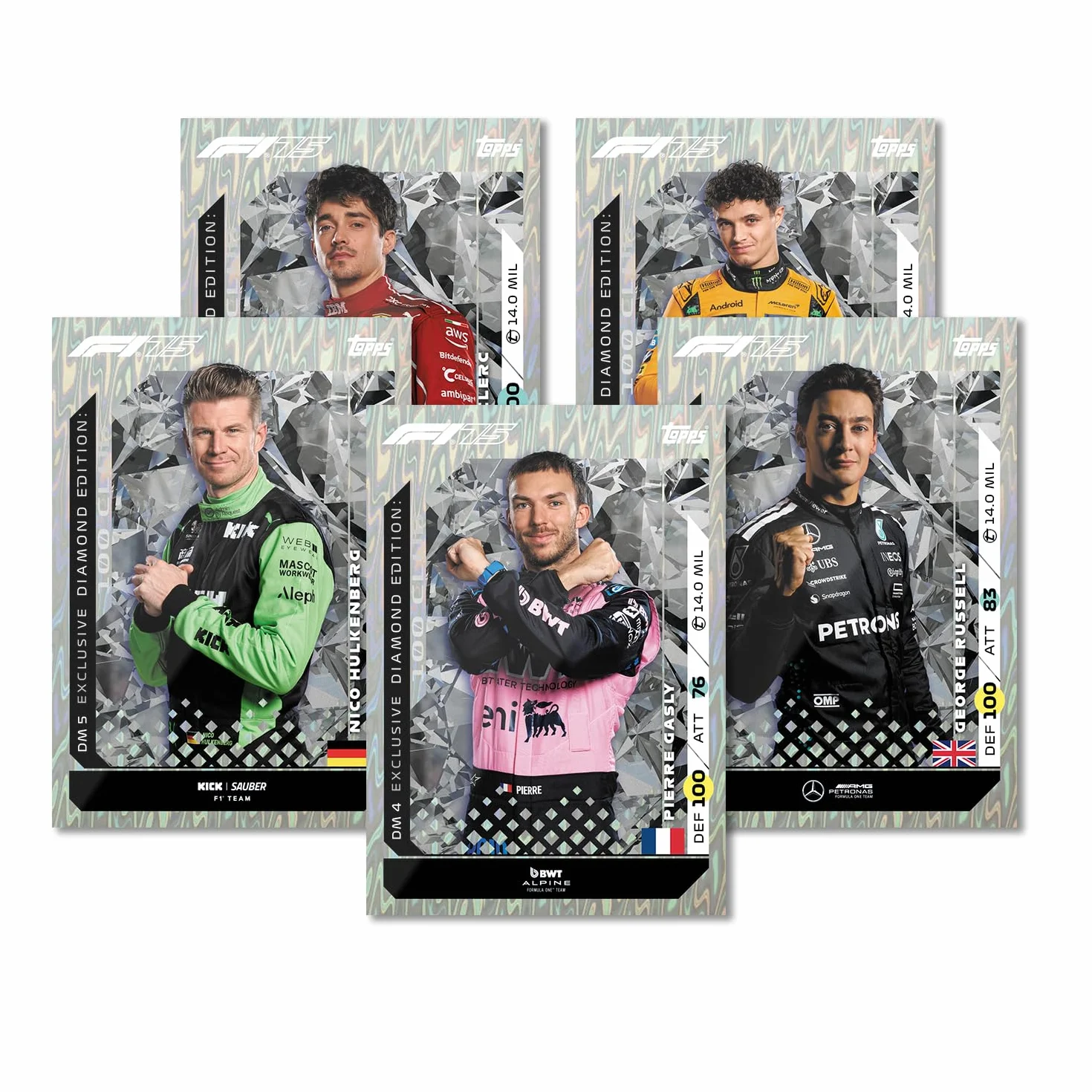 Topps Turbo Attax 2025 Mega Tin Diamond Edition 66 carte incluse LE esclusive F1
