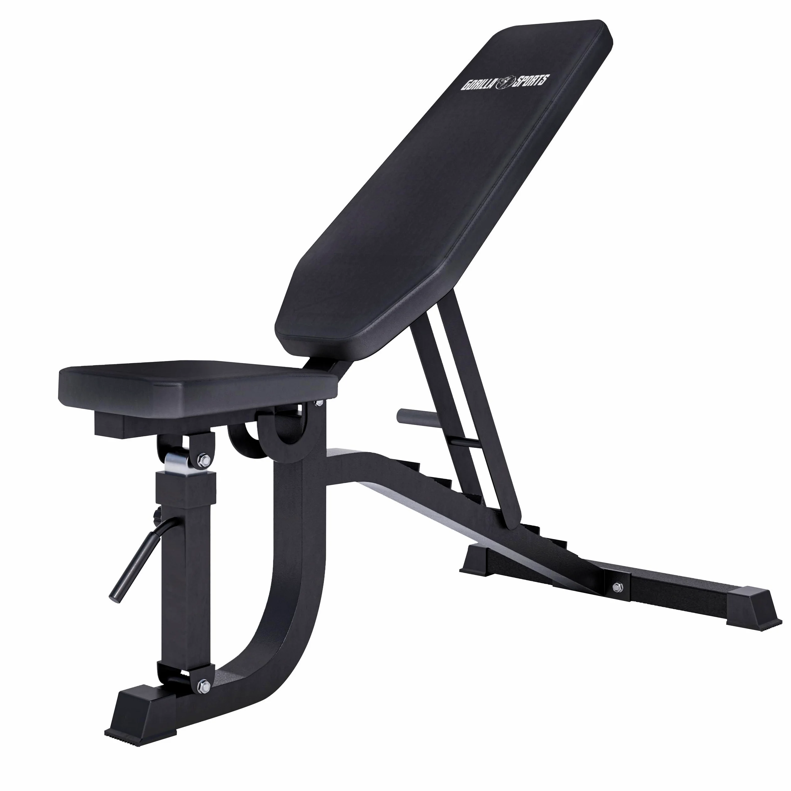 GORILLA SPORTS® Panca da Palestra - Piana o Reclinabile, Schienale Regolabile in 7 Livelli, Sedile Regolabile in 5 Posizioni, Carico Massimo 1462 kg - Panca Pesi, Multifunzione, Fitness, Allenamento