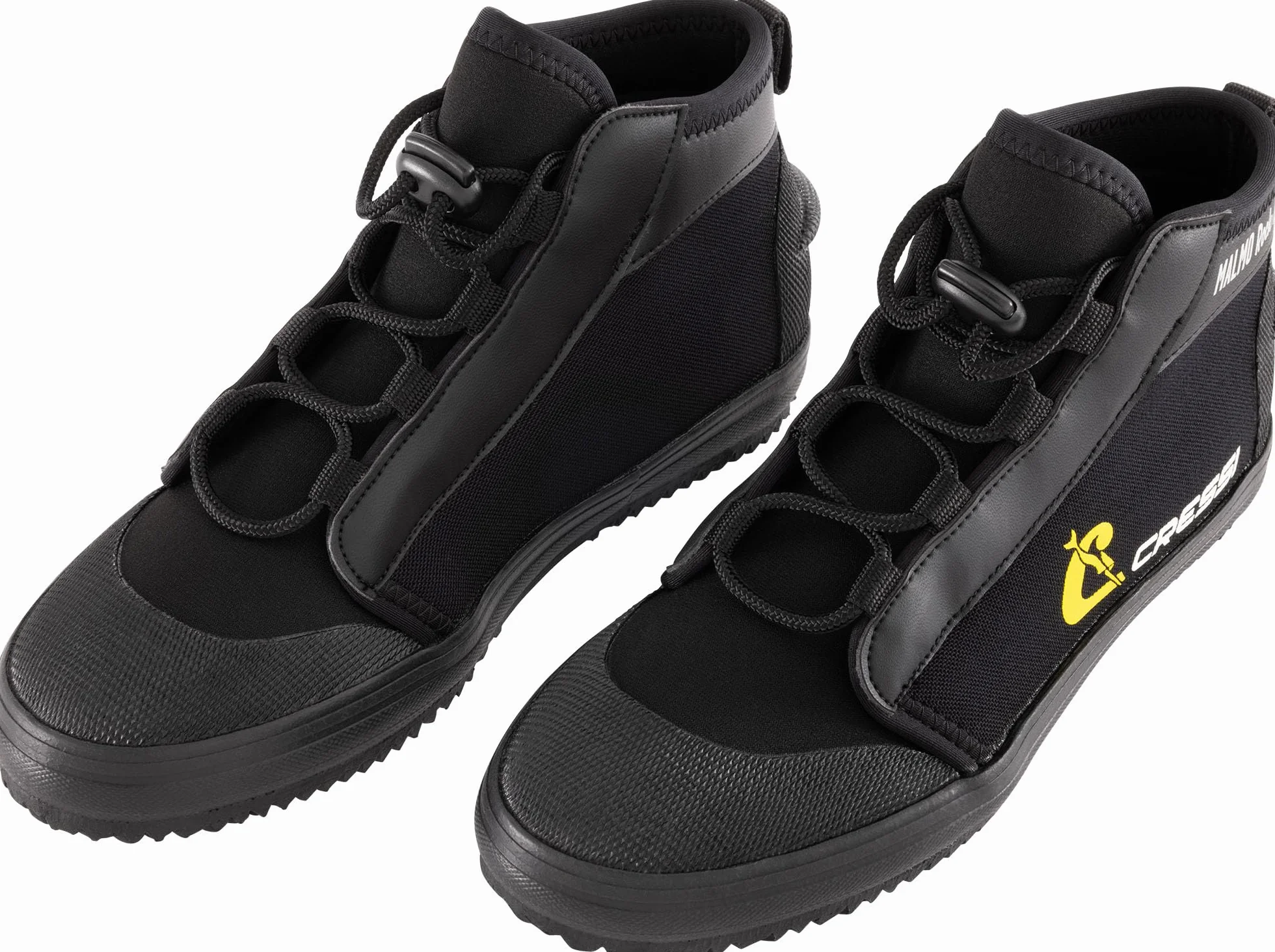 CRESSI Malmo Rock Boots 3mm - Scarponcini Unisex in Neoprene Nero 3mm con Suola Rigida Total Grip Massima Protezione per Immersioni e attività Acquatiche Varie