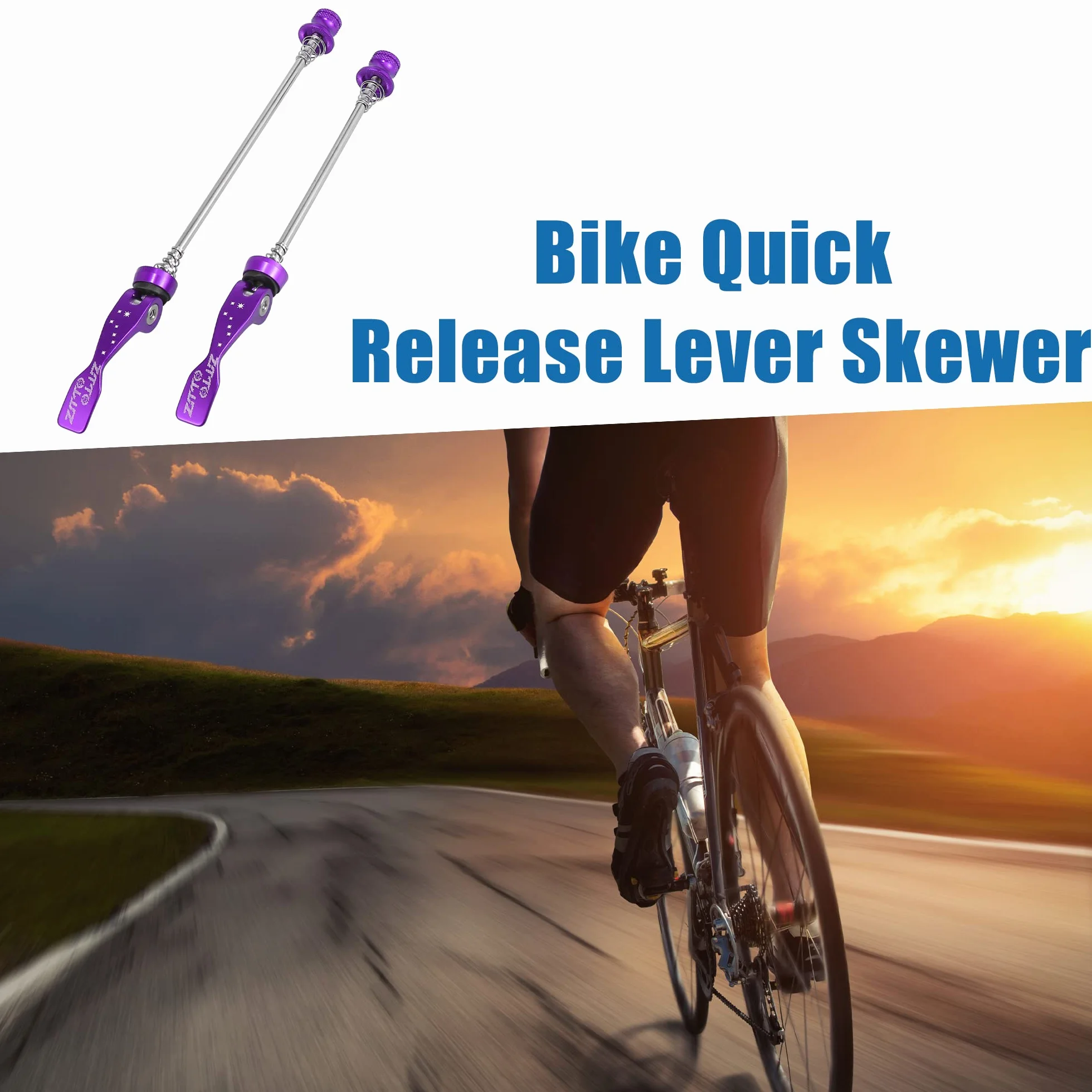 ABSOPRO Bici Rapida Rilascio Leva Spirale Assale Ruota Mozzo Viola 2 Set