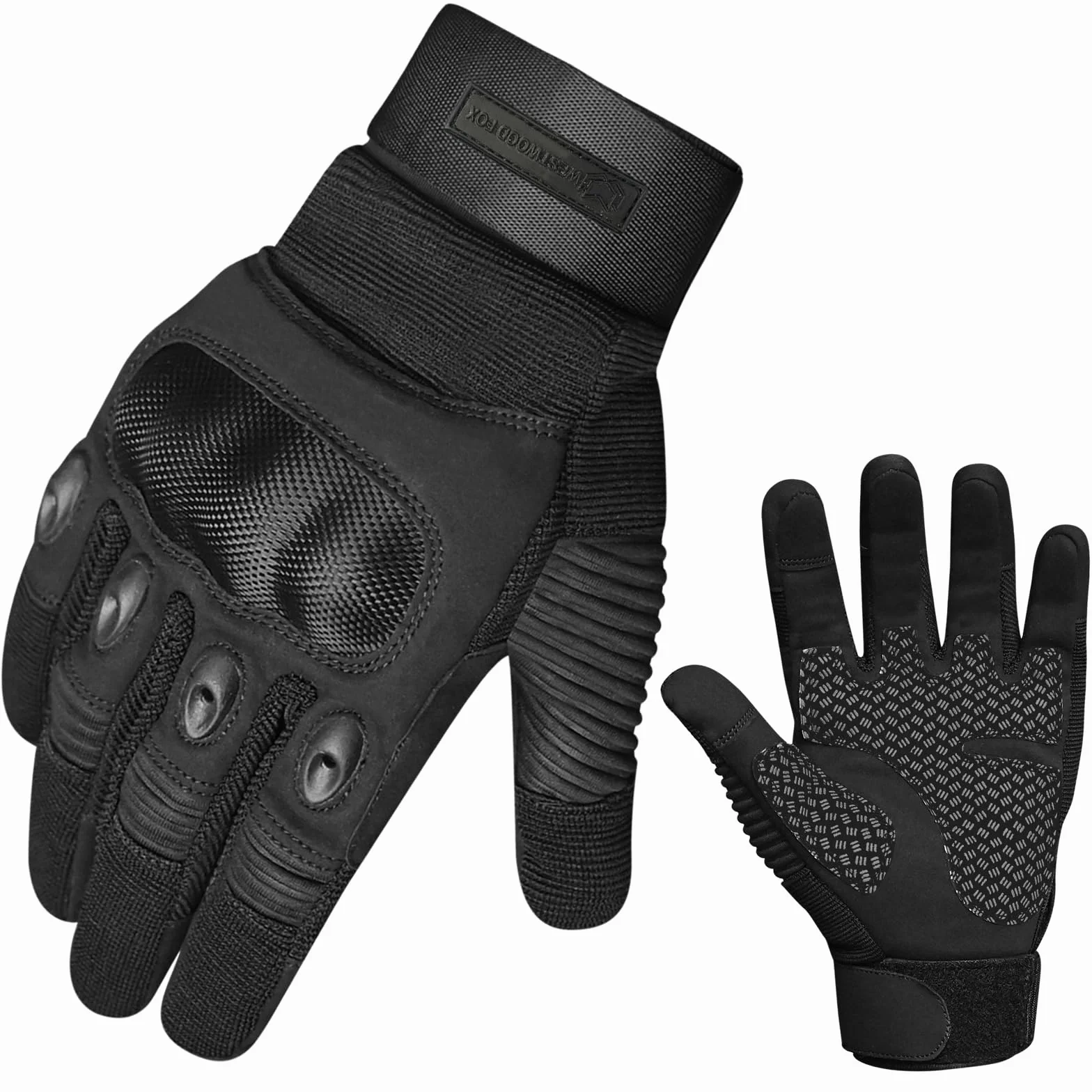 WESTWOOD FOX - Guanti da moto per uomo e donna, con dita piene e rigide, per touchscreen