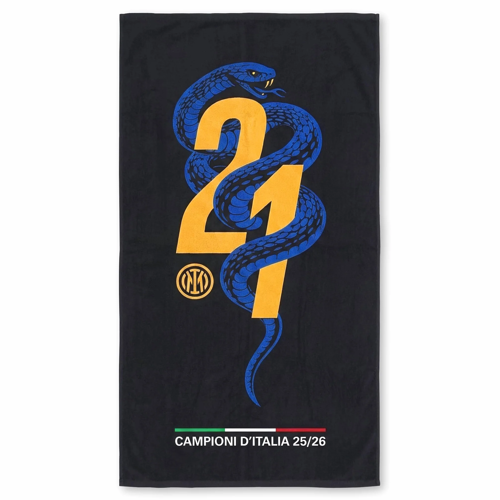 Inter Telo Mare Campioni d'Italia 2025/26 Asciugamano Celebrativo Scudetto Prodotto Ufficiale