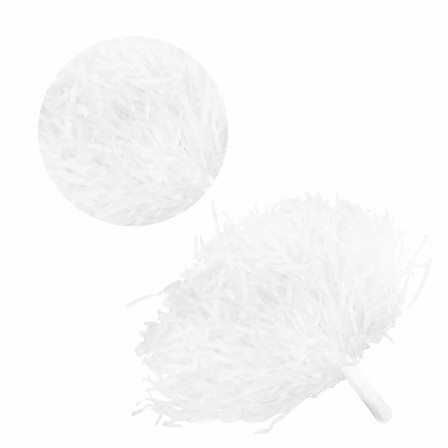Pom pom da cheerleader 2 colorati per ragazze 8 colori bianco