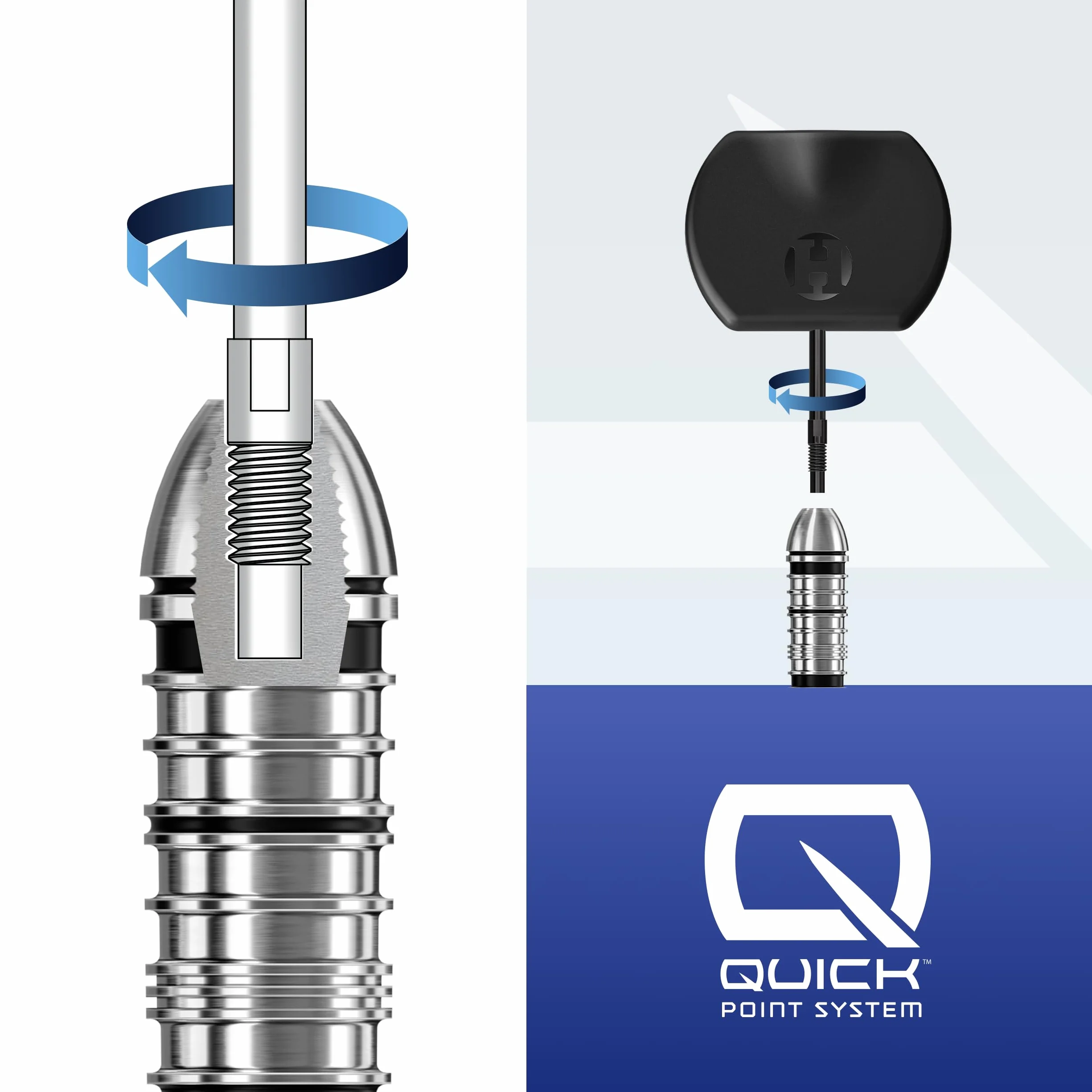 Harrows Quick Point Tool – Rimozione e sostituzione punta freccette di precisione – Costruzione durevole per punta in acciaio QP