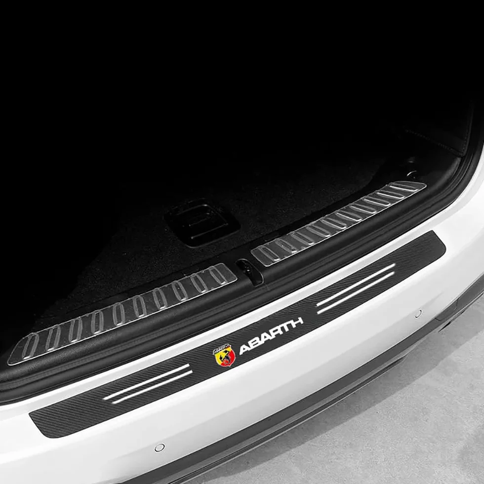 1 Pezzi Fibra di Carbonio Protezione Paraurti Posteriore per Abarth 695 595 500 Anti-Graffio Scuff Adesivi Decorativi Auto Protezione Accessori