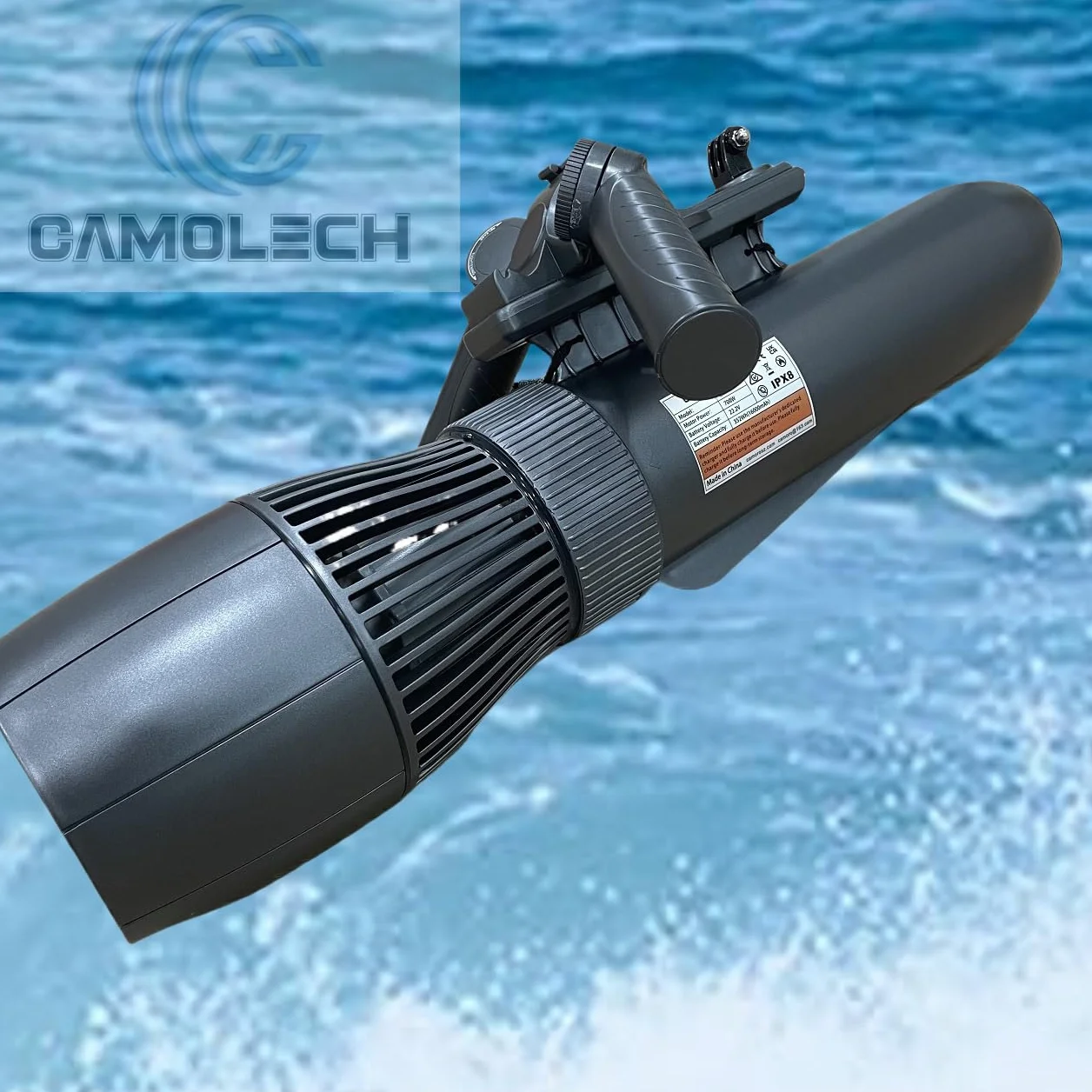 Camolech 700W Scooter Elettrico Subacqueo 40M Immersioni Libere Snorkeling Marino Motore Brushless Batteria Rimovibile 60 Minuti Piscina 16000mAh
