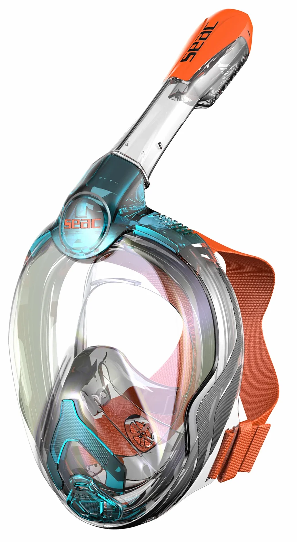 Seac Magica Mascherina Snorkeling Full Face Integrale Anti Appannamento 4 Taglie Valvola Spurgo Dry Top